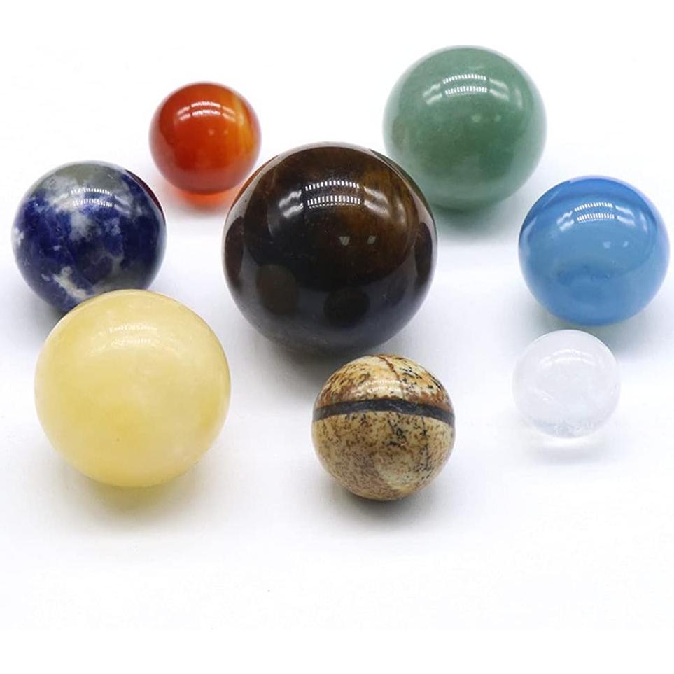 Conjunto de Bolas de Cristal del Sistema Solar AITELEI 8 Planetas