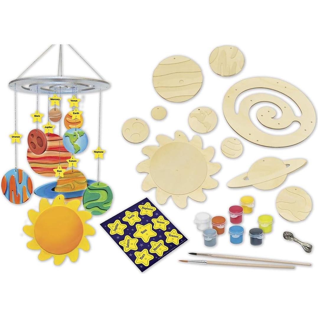 Kit de Pintura de Madera Clásico - Móvil del Sistema Solar