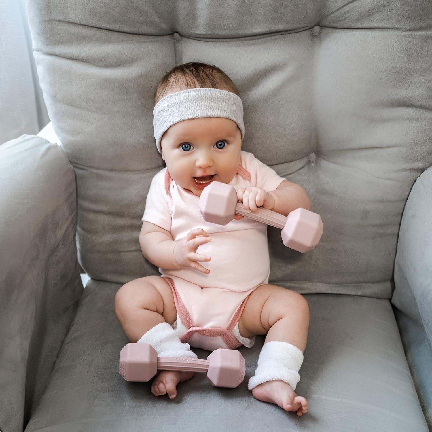 Mancuerna Sonajero de Silicona Giftty para Bebés - Negro