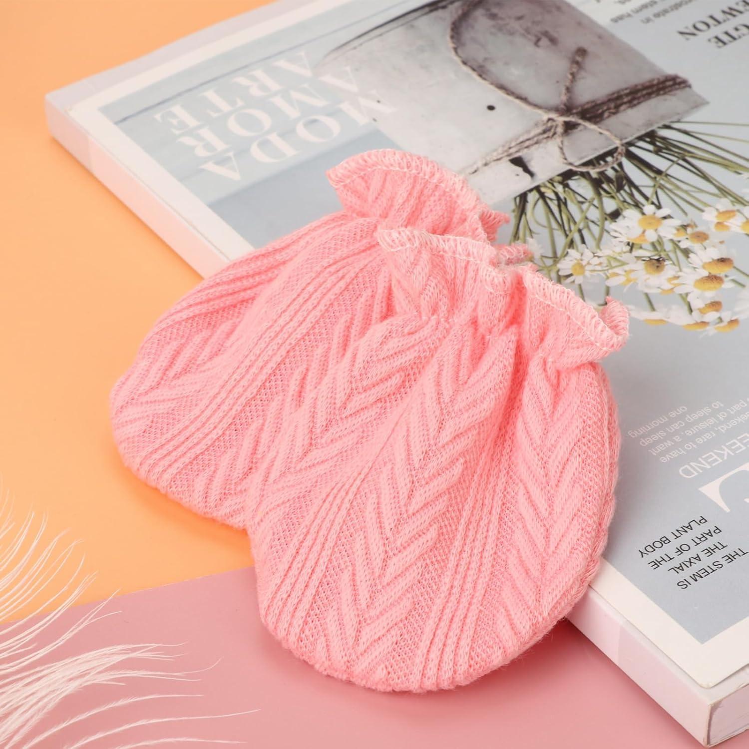 Manoplas de Algodón Orgánico AQOKKA para Bebés 0-6 Meses