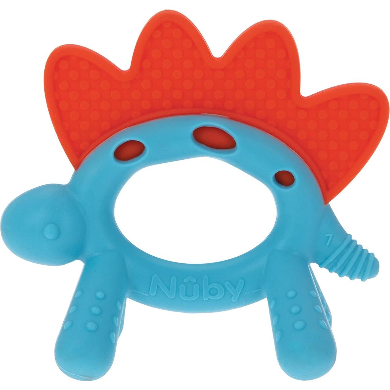 Nuby Geo Zoos Dino - Masajeador de Encías para Bebés 3+ Meses