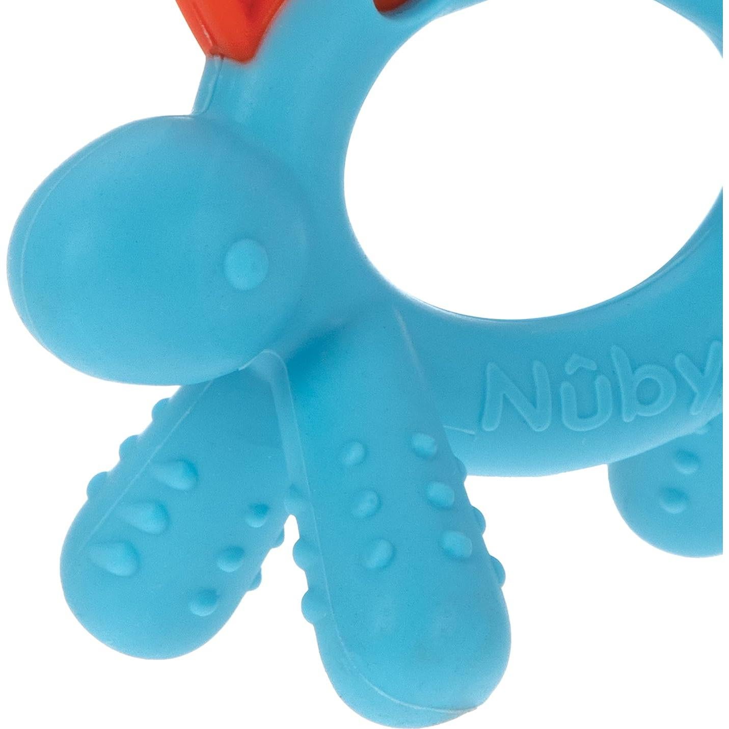 Nuby Geo Zoos Dino - Masajeador de Encías para Bebés 3+ Meses