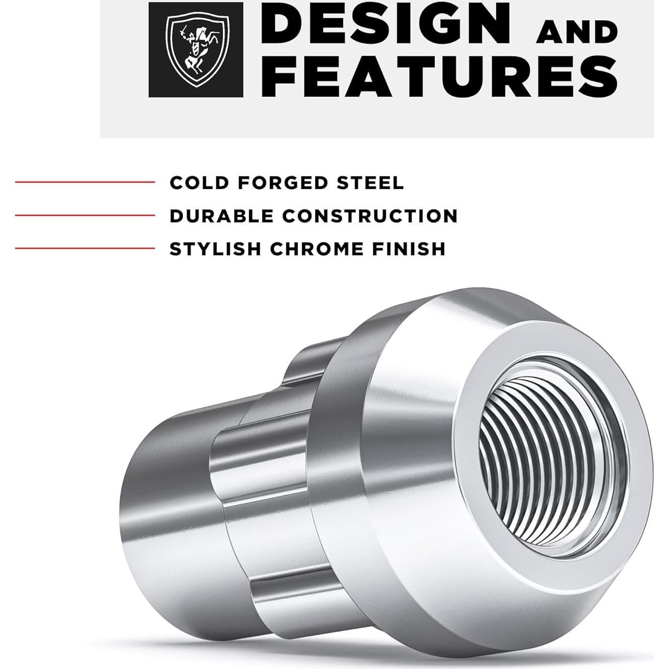 Tuercas de Rueda Antirrobo Caballero Blanco M12x1.25 4 Pzas