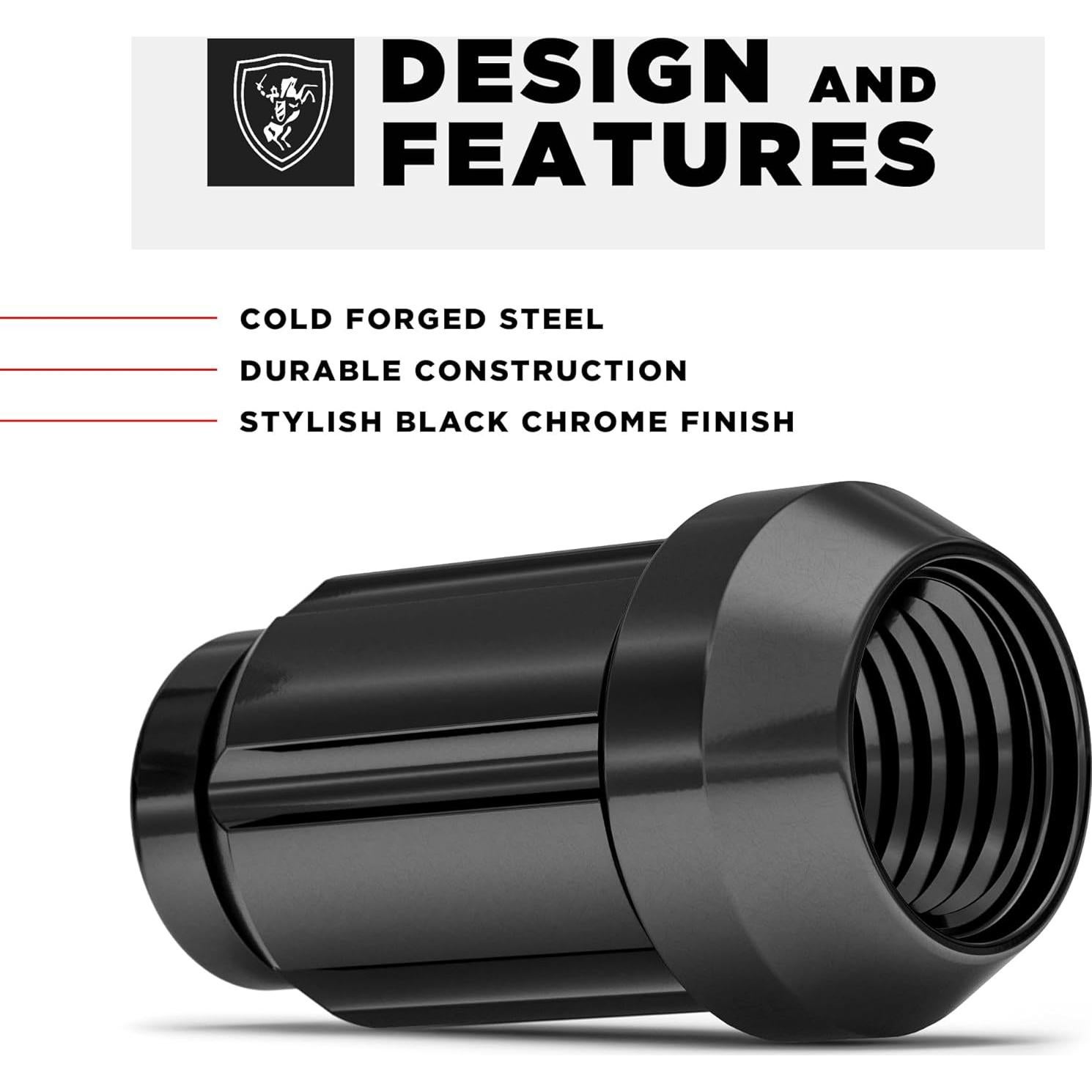 Tuerca de Rueda Caballero Blanco 3804BK-20AM 20 Piezas 34.8mm