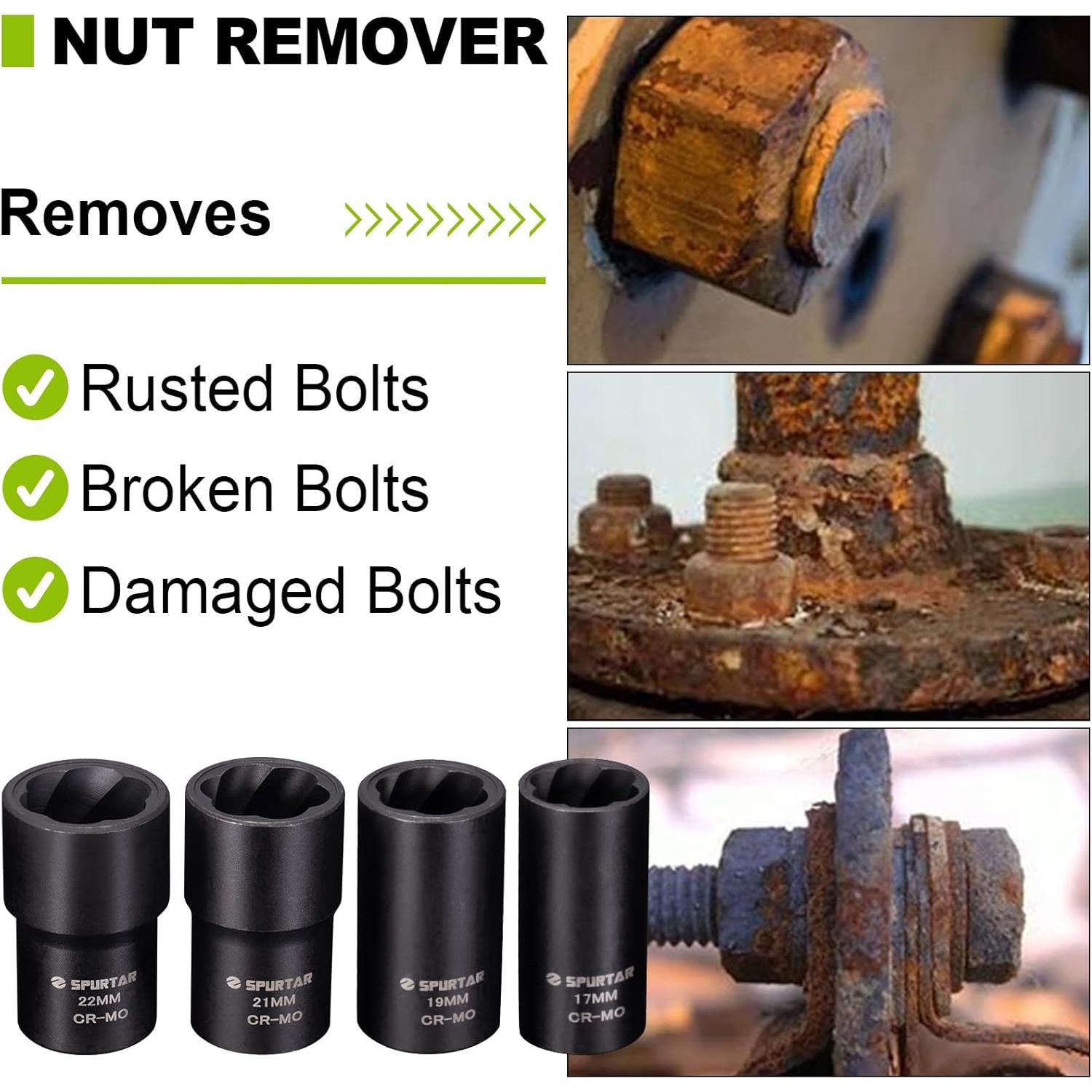 Juego de Extractores de Tuercas Spurtar 5 Pcs 17-22mm