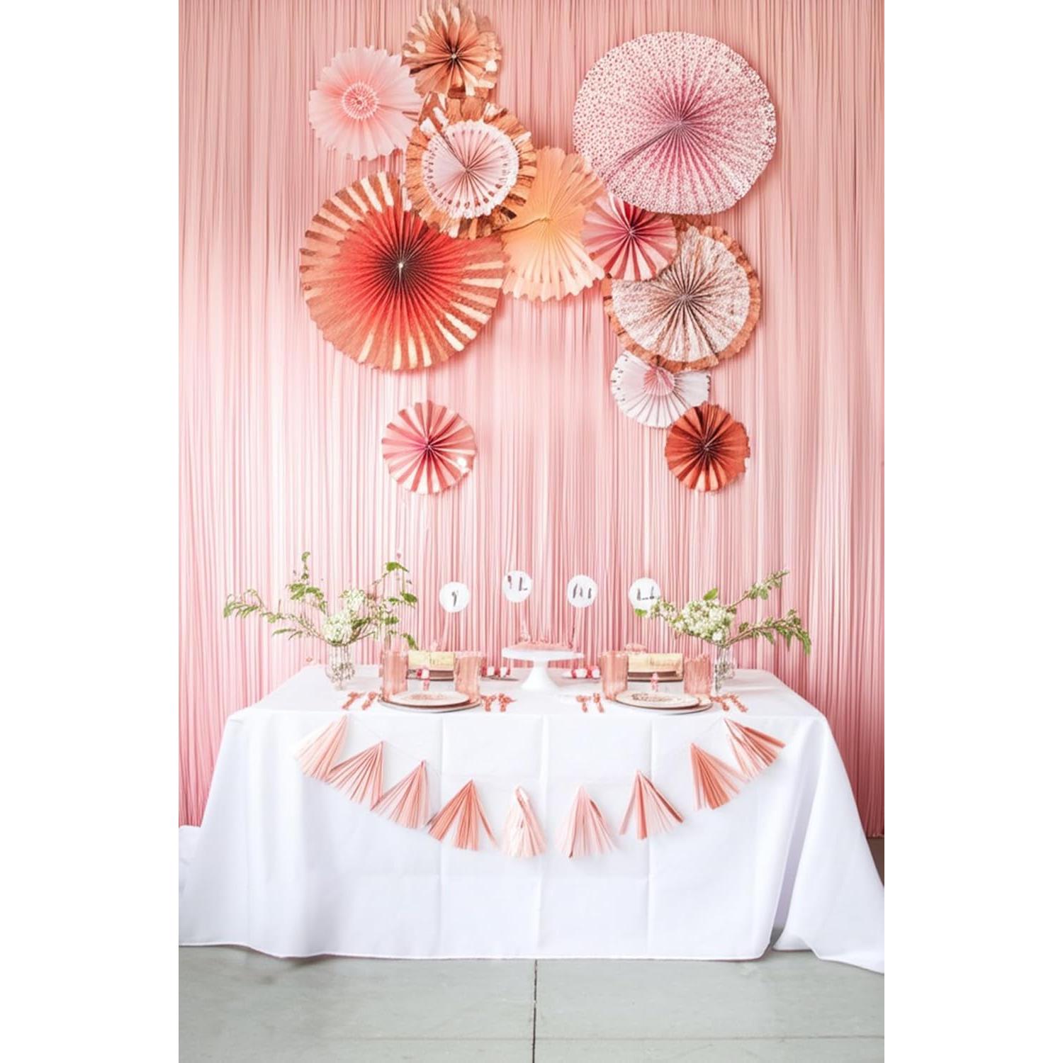 Juego de Decoración de Pared Origami PapaKit 8 Piezas Coral Rosa