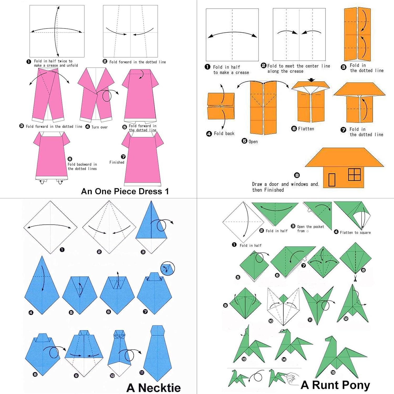 Papel de Origami Gnatural 100 Hojas 25.4x25.4cm 10 Colores