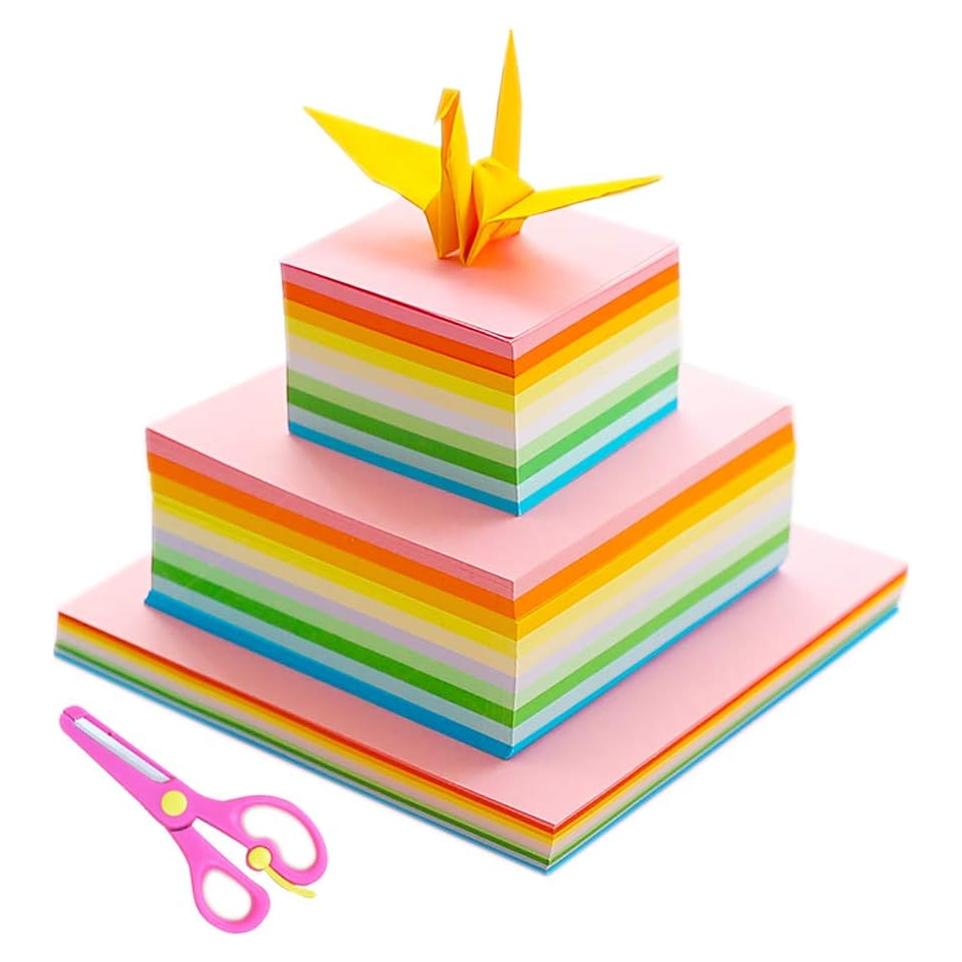 1000 Hojas de Papel Origami Doble Cara Yimaa 10 Colores