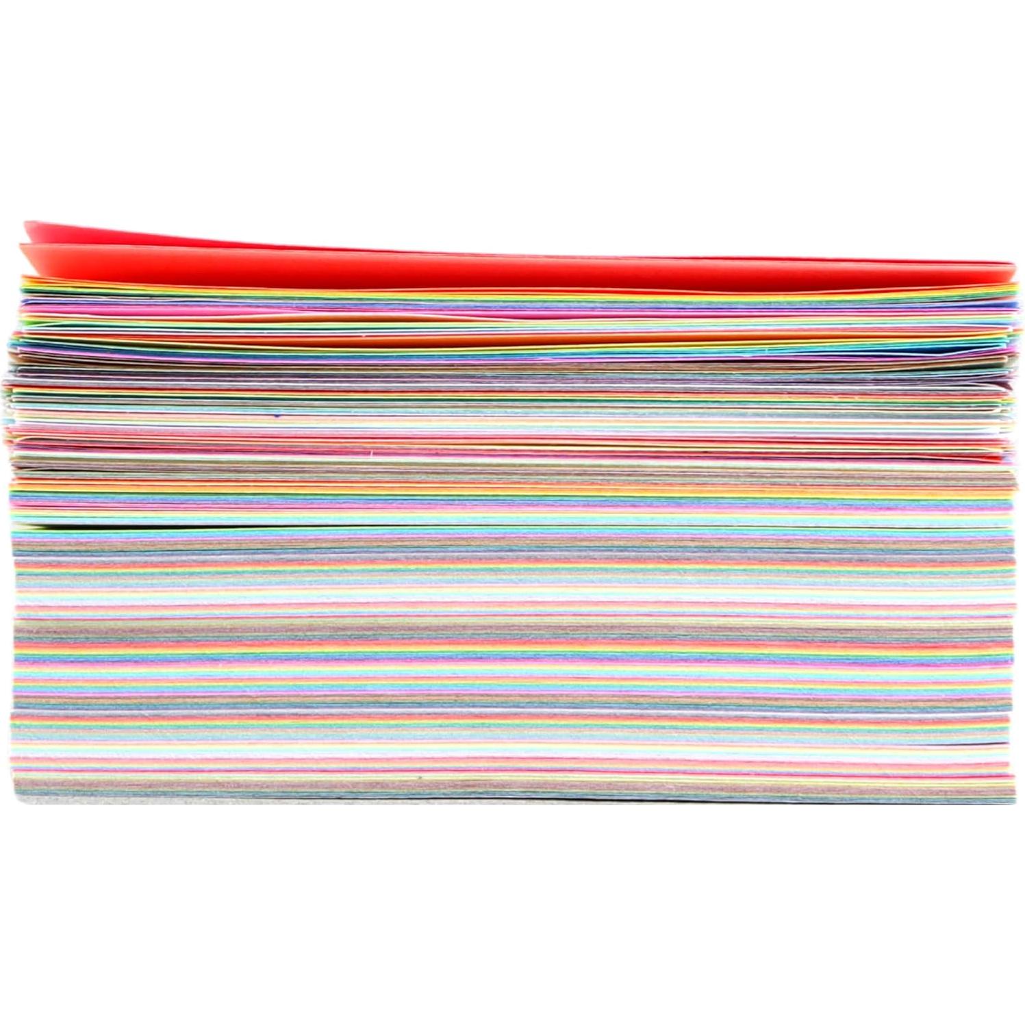 Papel de Origami Needzo, 200 Hojas Cuadradas de Colores 15.24cm