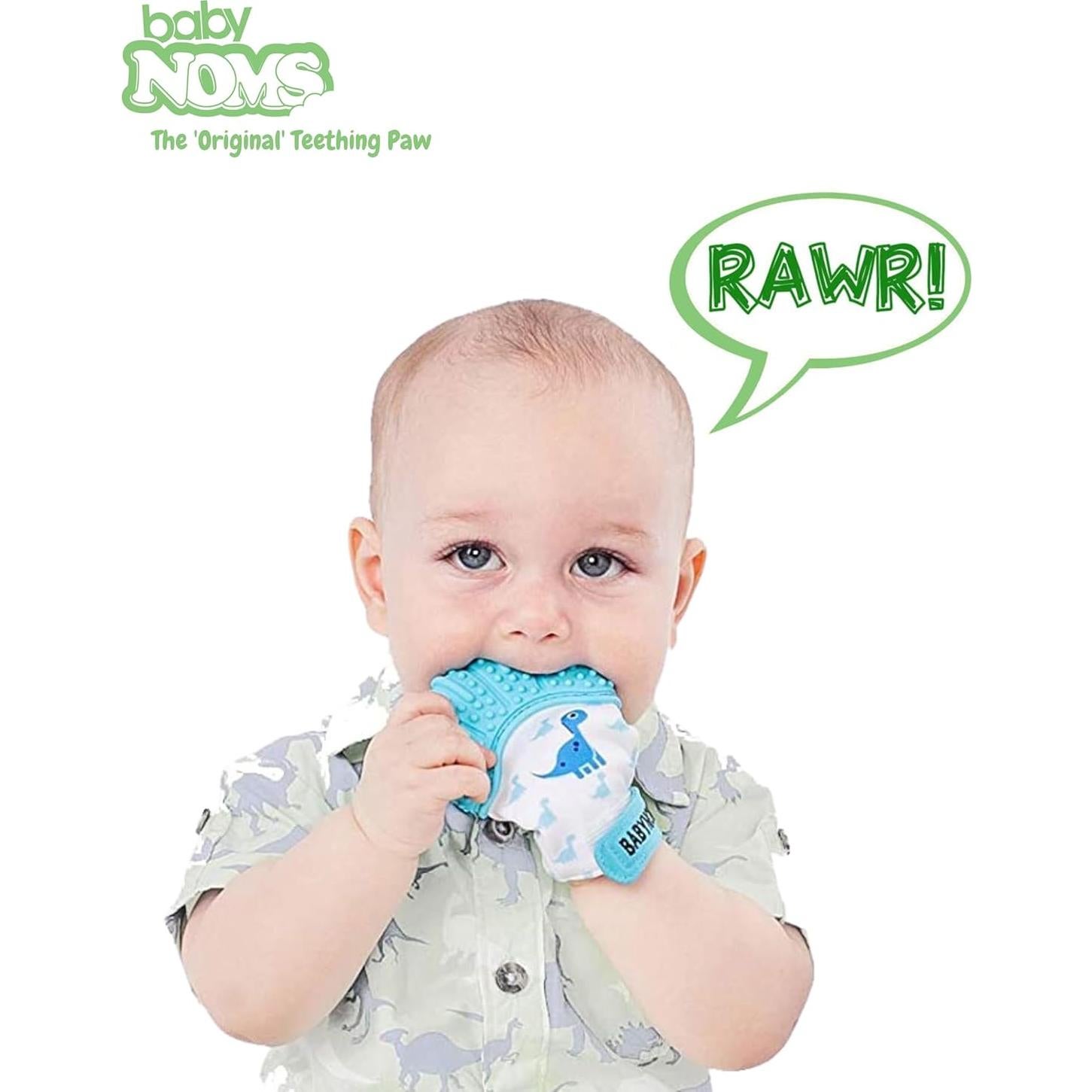 Mitones de Dentición BabyNoms | Dino Azul y Unicornio Rosa