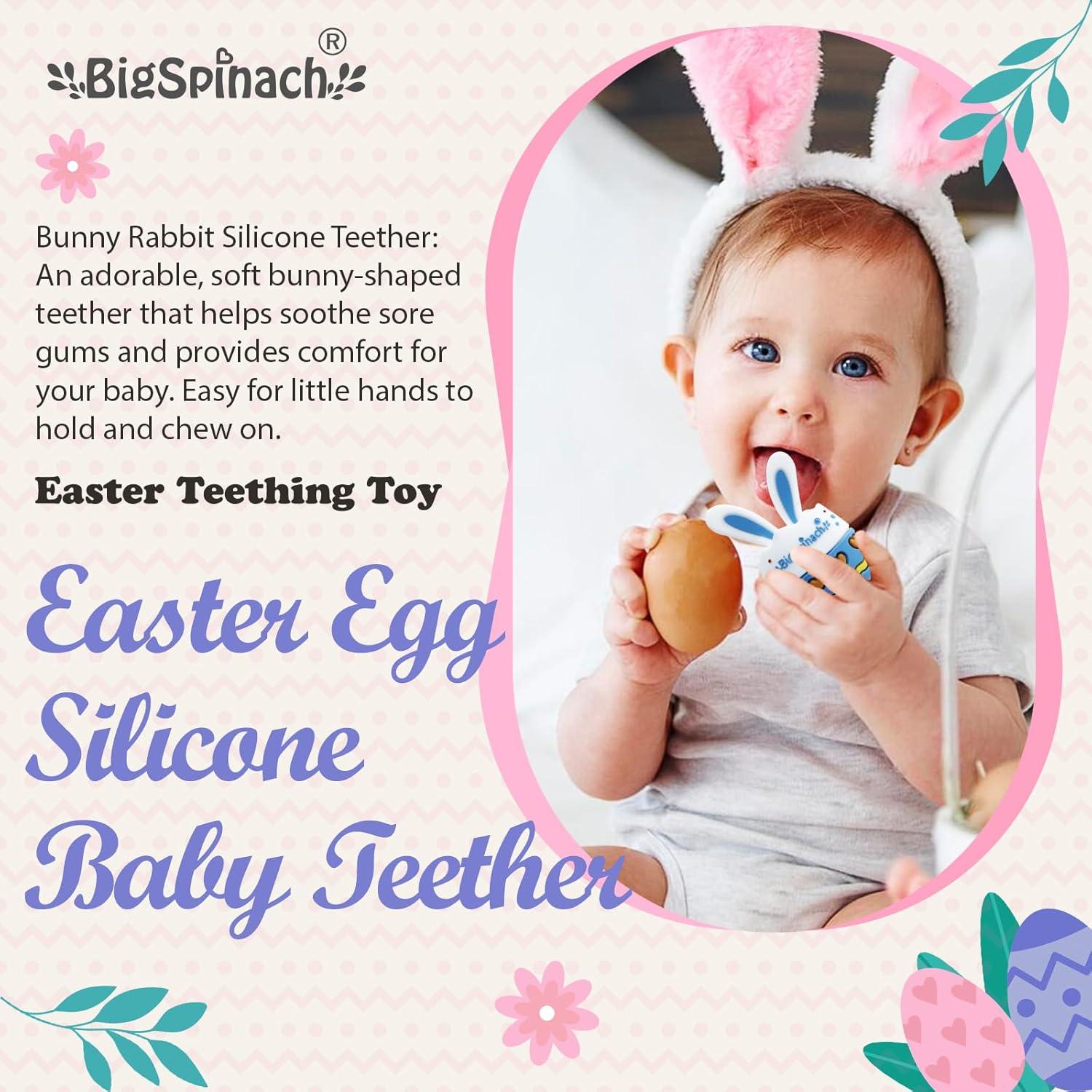 Chupete de Silicona Conejo Azul para Bebé - Alivio Dentición