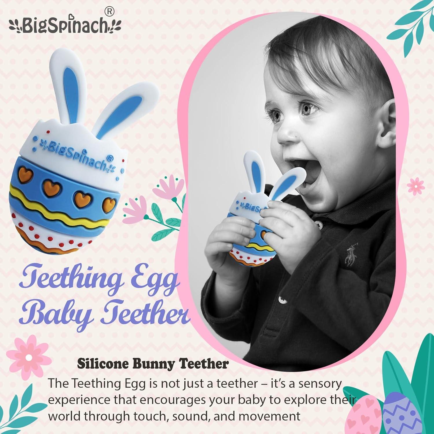 Chupete de Silicona Conejo Azul para Bebé - Alivio Dentición