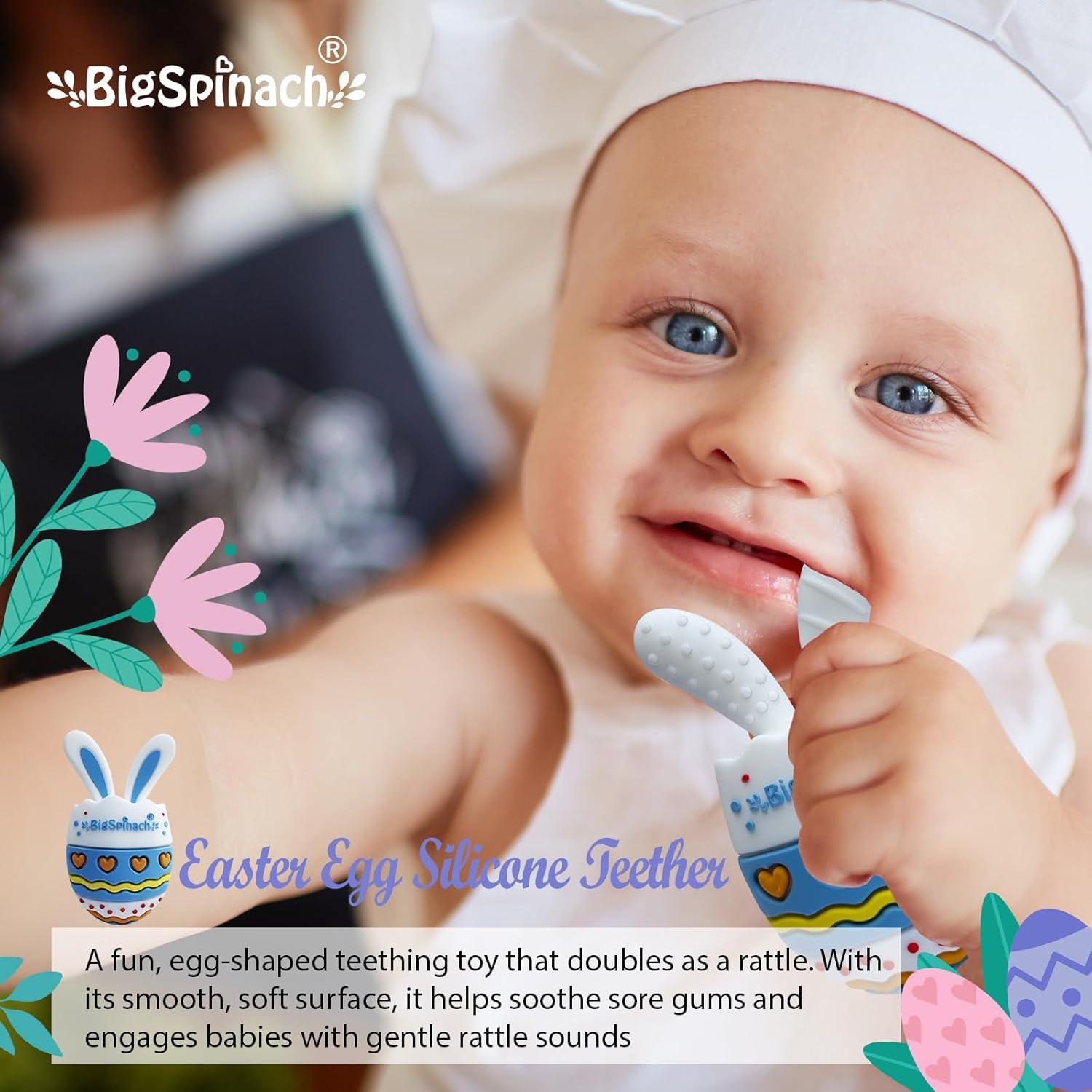 Chupete de Silicona Conejo Azul para Bebé - Alivio Dentición