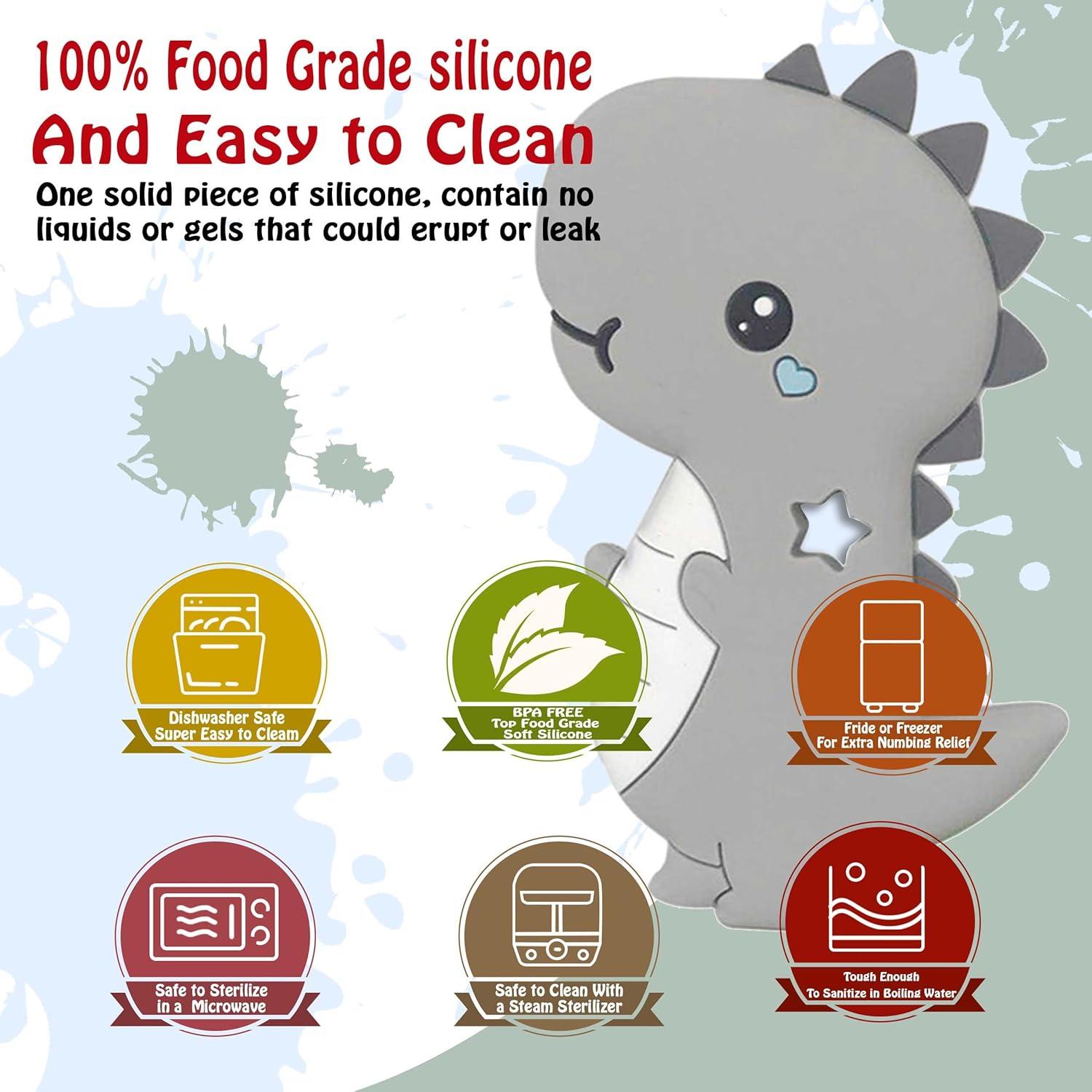 Mordedor para Bebés Dino Mondo 100% Silicona Alivio Dentición