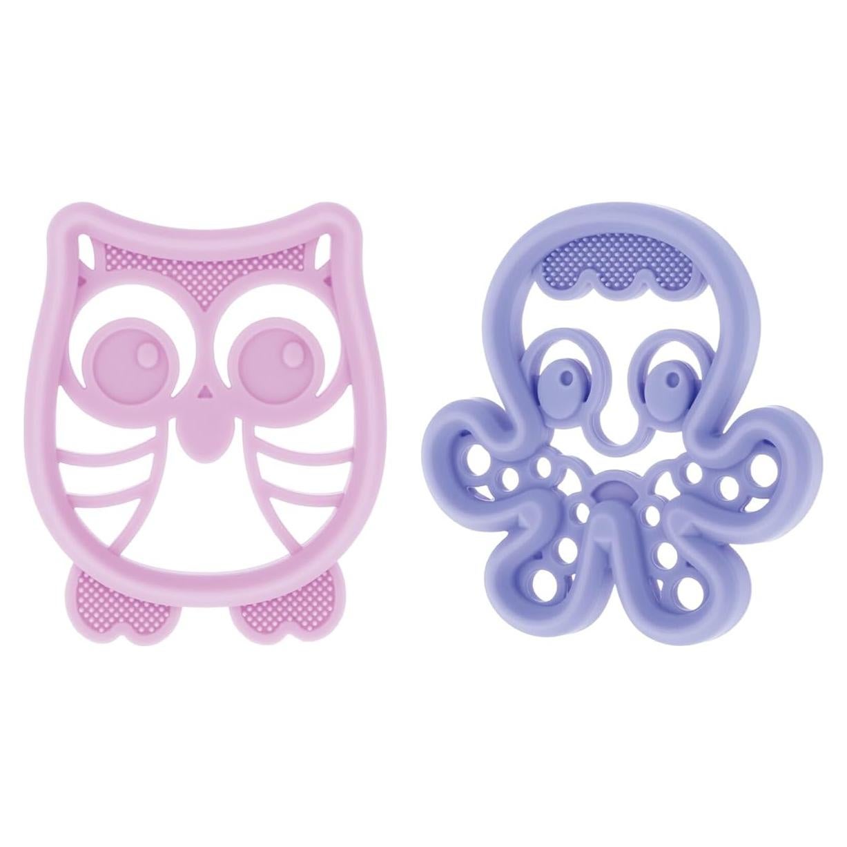 Mordedor de Silicona Nuby para Bebés 3+ Meses - Búho y Pulpo