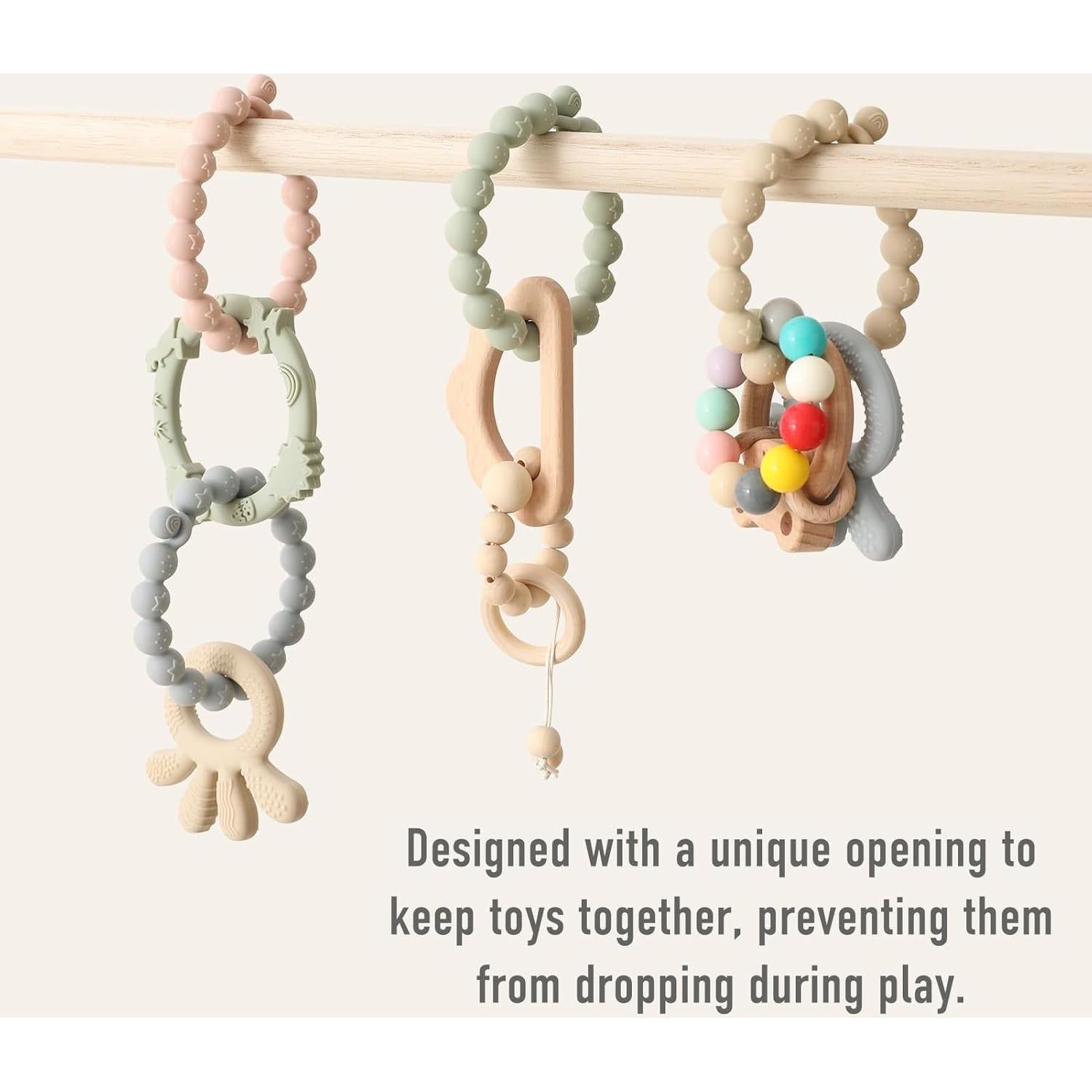 Anillos de Dentición de Silicona YIVEKO - Paquete de 3 Colores