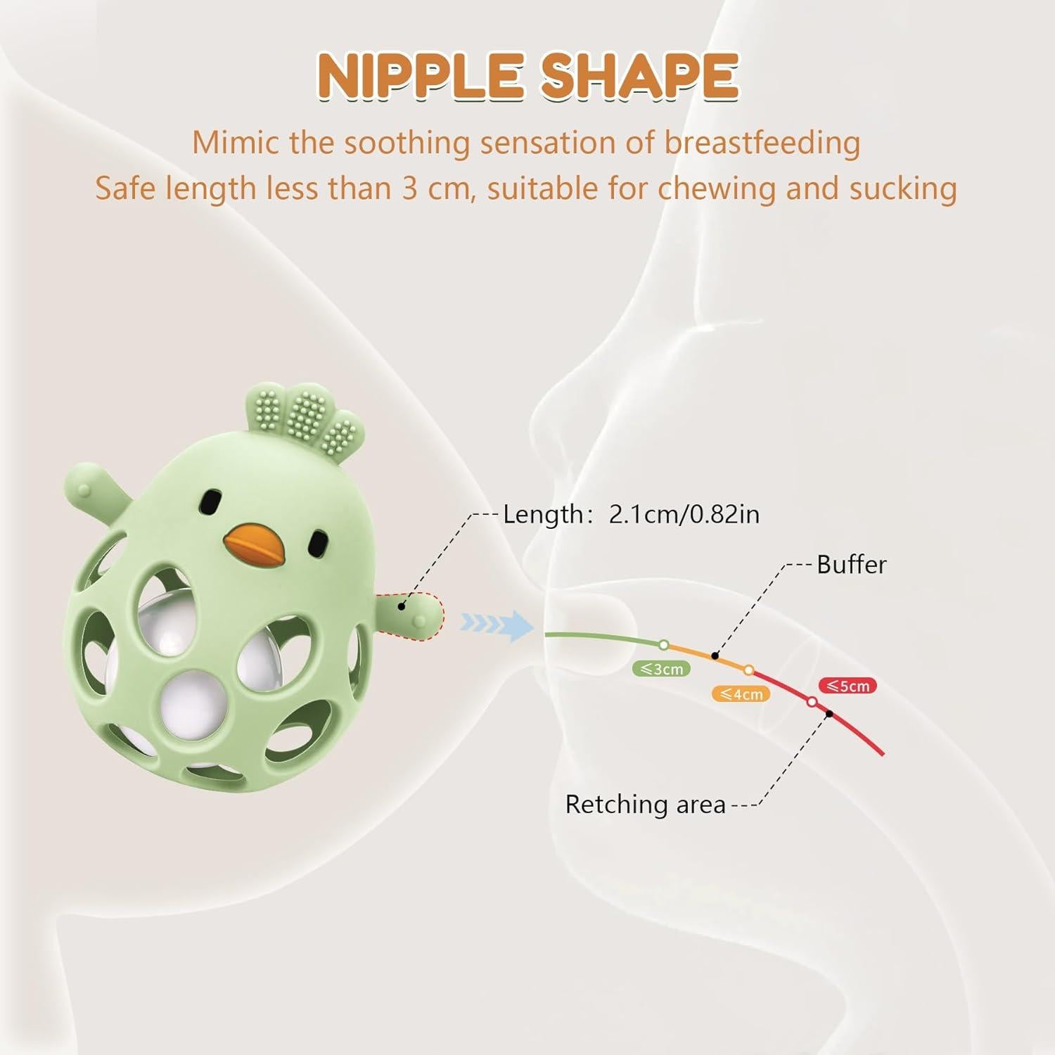 Juguete de Dentición MCGMITT Silicona Verde para Bebés