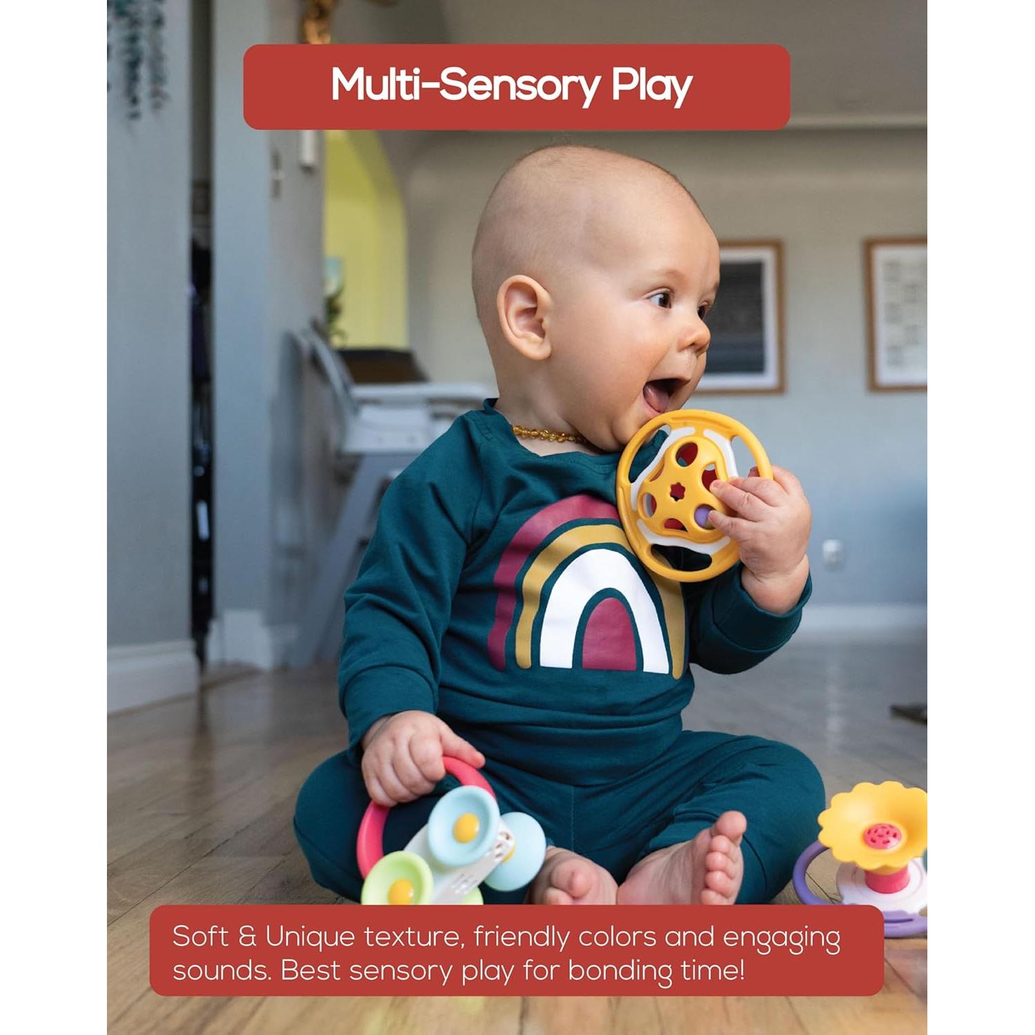 Sonajero de Campana BaBeloved para Bebés - Alivio de Dentición