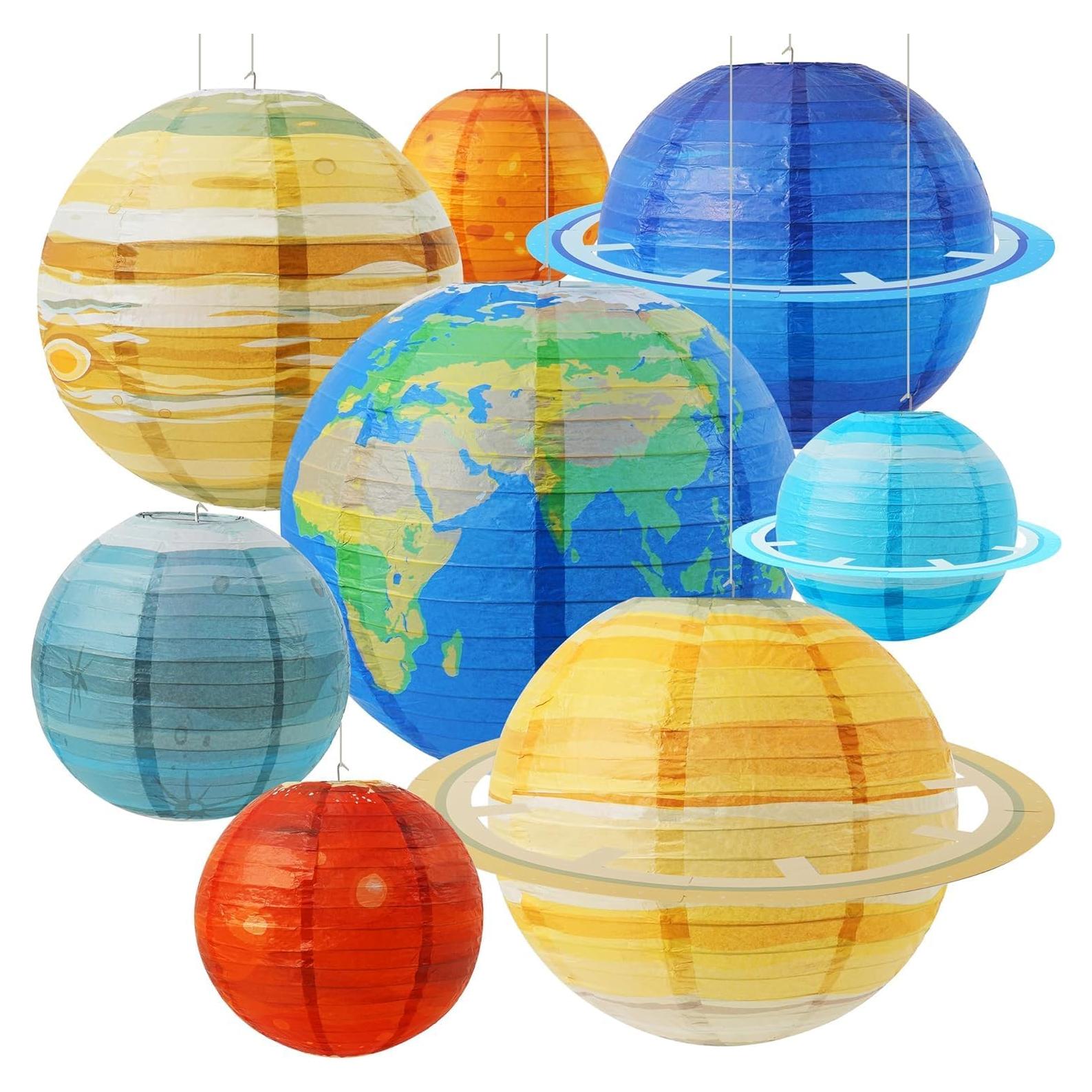 Linternas de Papel del Sistema Solar Yazabai 30.6x31.8 cm 8PCS