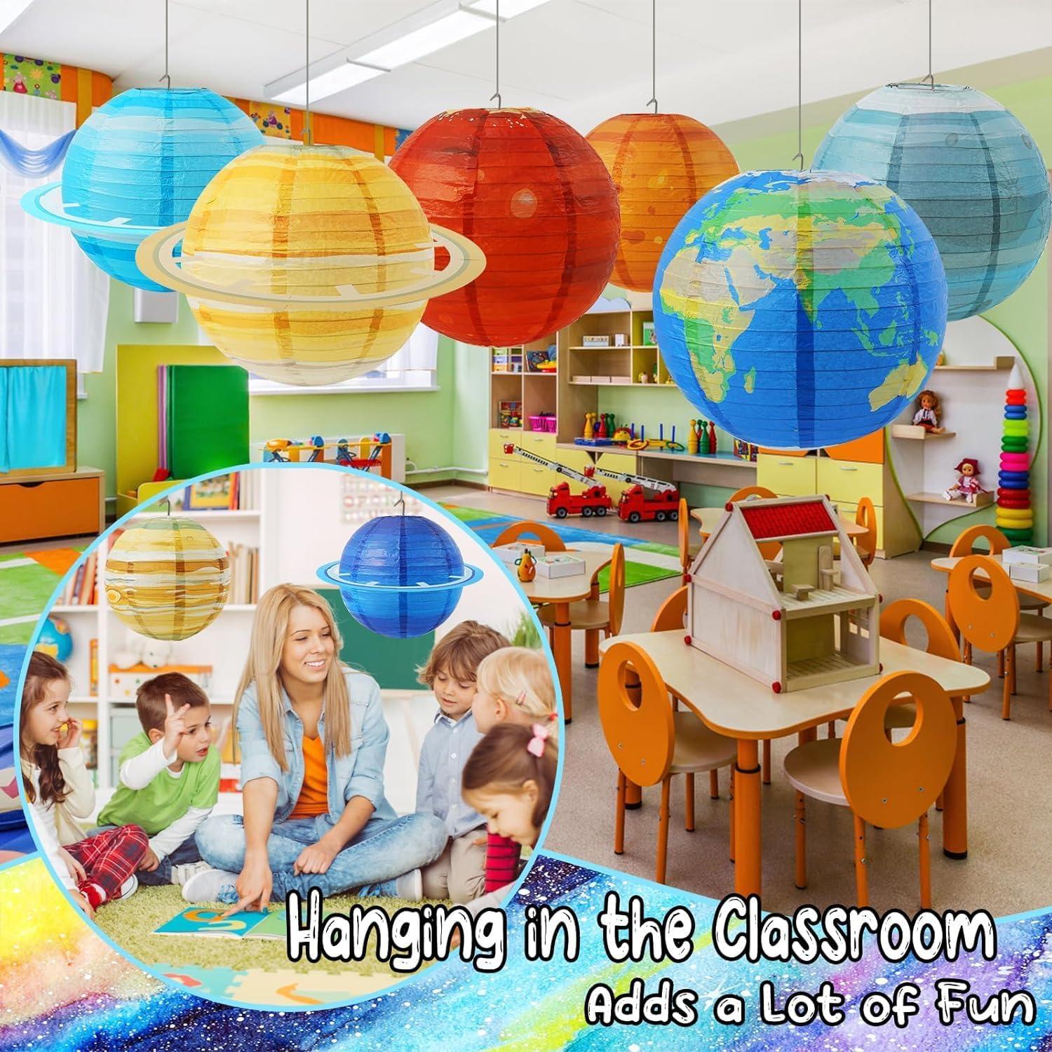 Linternas de Papel del Sistema Solar Yazabai 30.6x31.8 cm 8PCS