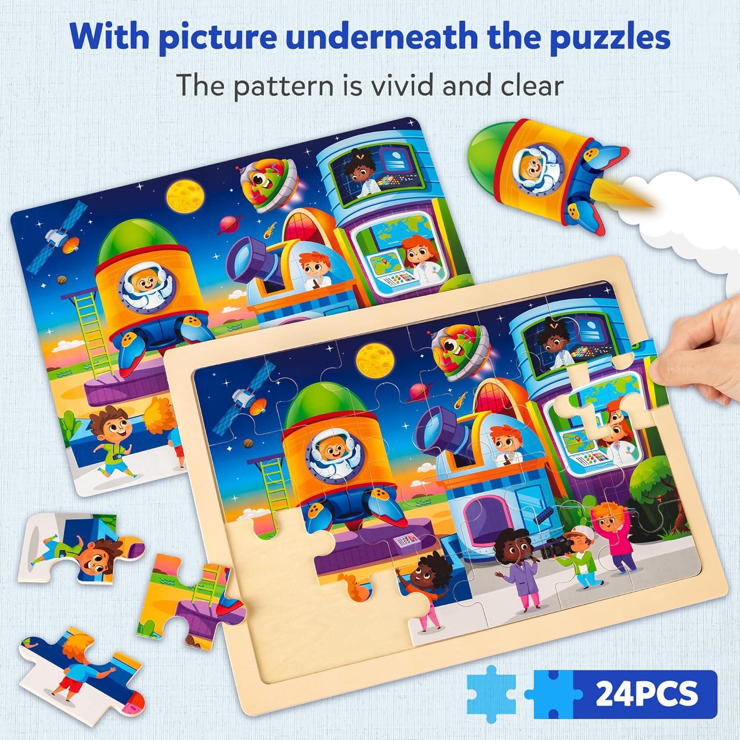 Rompecabezas de Madera SYNARRY Sistema Solar 31x24 cm