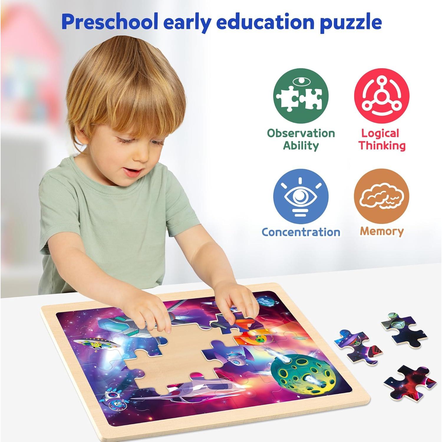 Rompecabezas de Madera SYNARRY Sistema Solar 31x24 cm