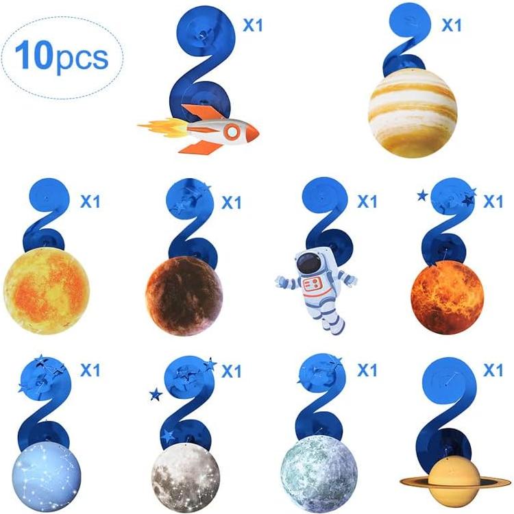 10 Decoraciones Colgantes Espaciales Sistema Solar CF104