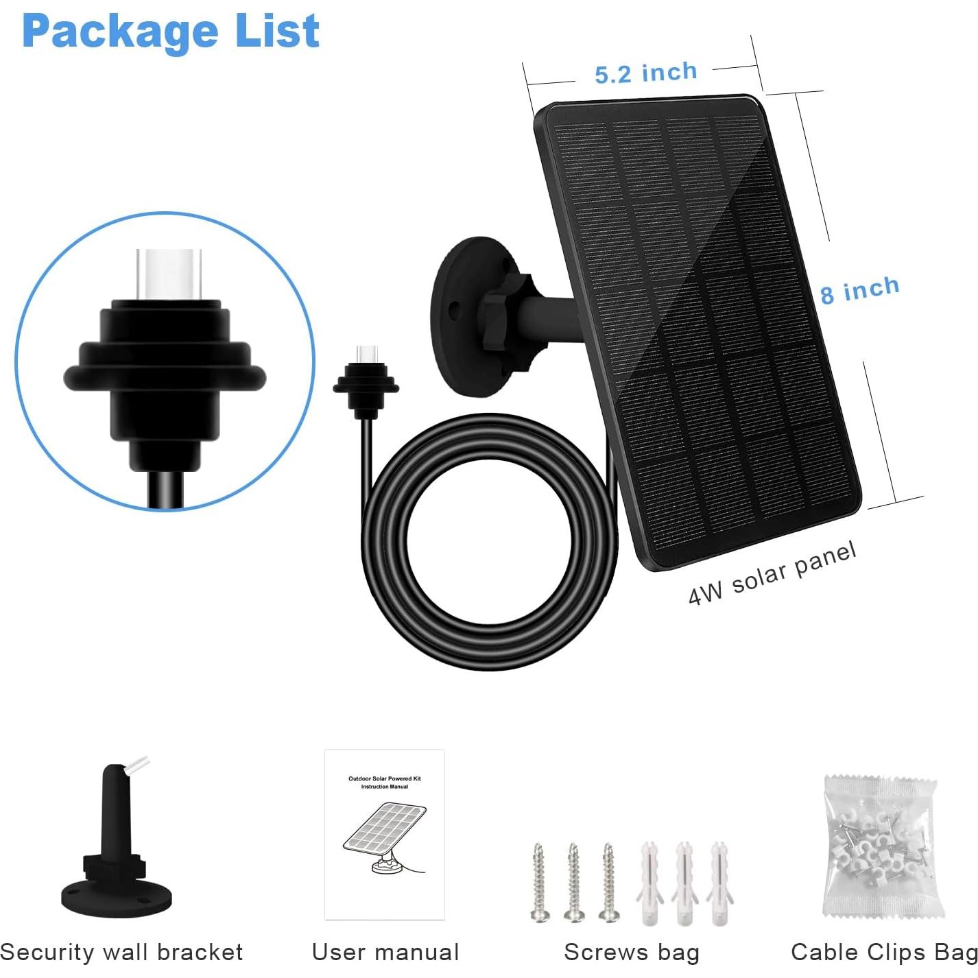 Panel Solar 4W YCTechCam para Cámara Blink Outdoor 4