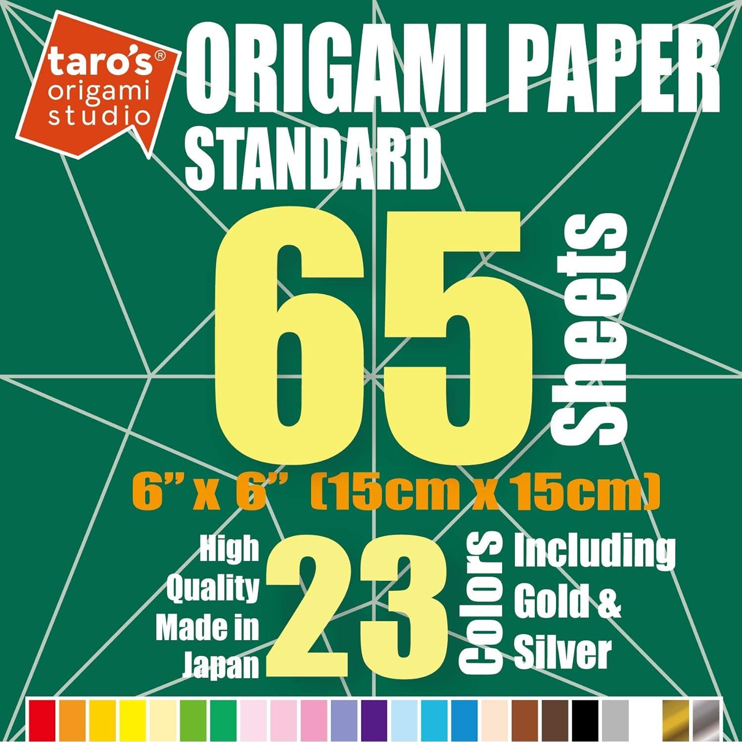 Papel Japonés Premium 15 cm Estudio de Origami Taro 65 Hojas