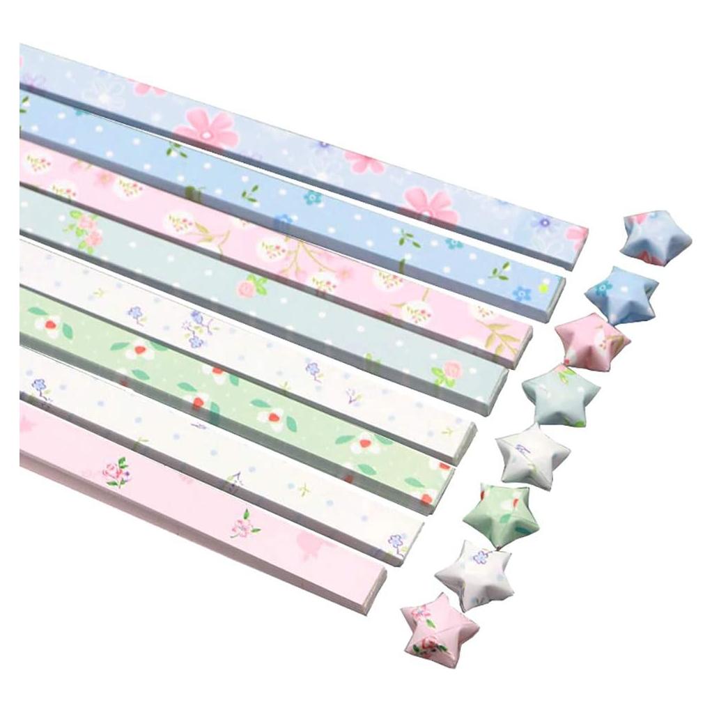 Set de 400 tiras de papel para origami GSHLLO - Estrellas