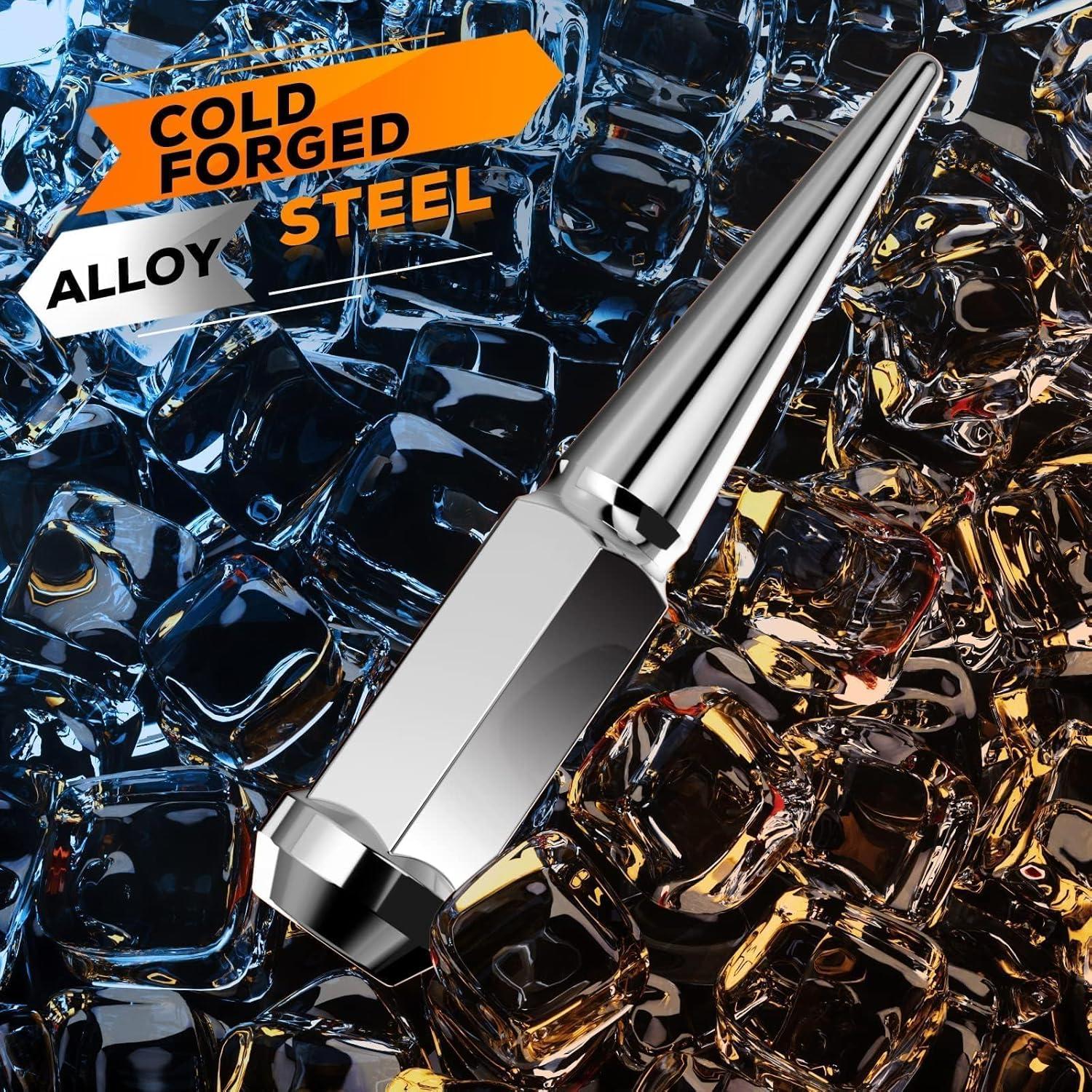 Tuercas de Perno DYNOFIT 14x1.5 mm Cónicas 24 Piezas Plateadas