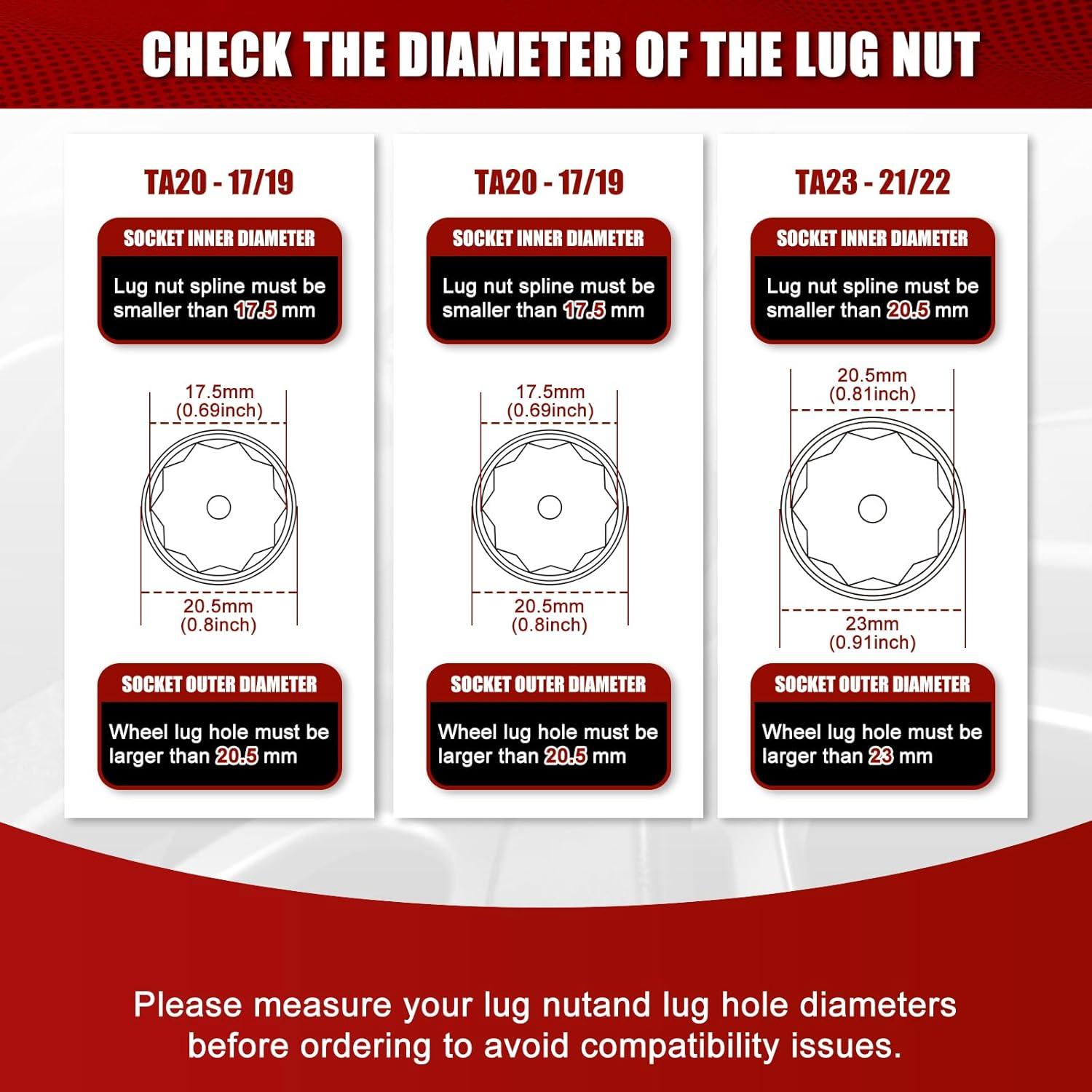 Juego de 3 Llaves de Tuerca de Rueda MIXPOWER 10 Spline