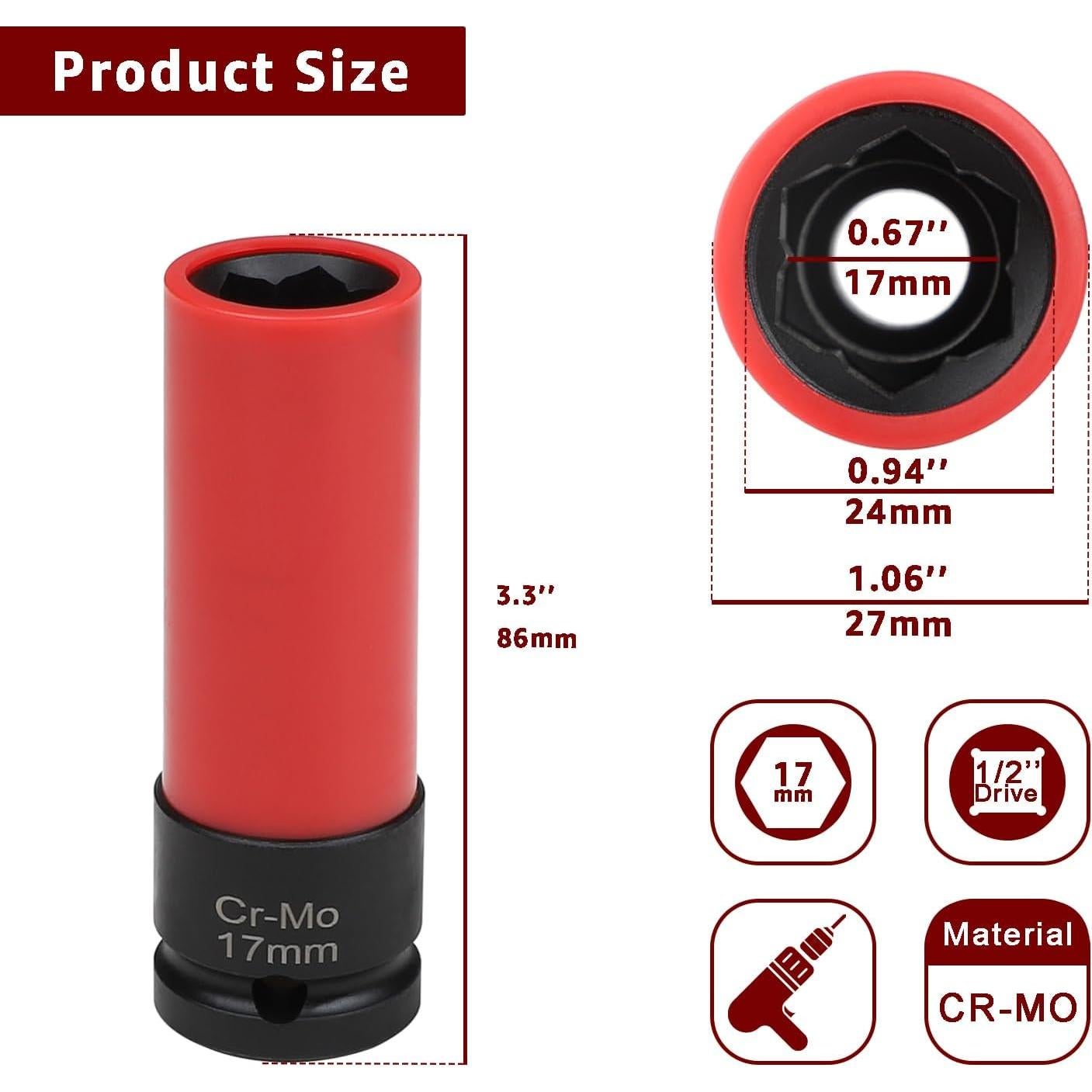 Socket de tuerca de rueda ITEQ 17mm para Mercedes Benz