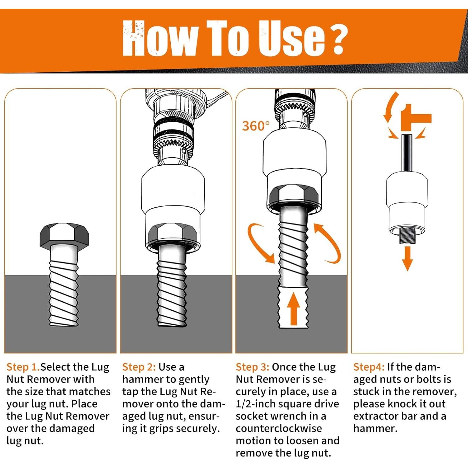 Kit de Eliminación de Bloqueo de Rueda GIREORAN 10 Piezas
