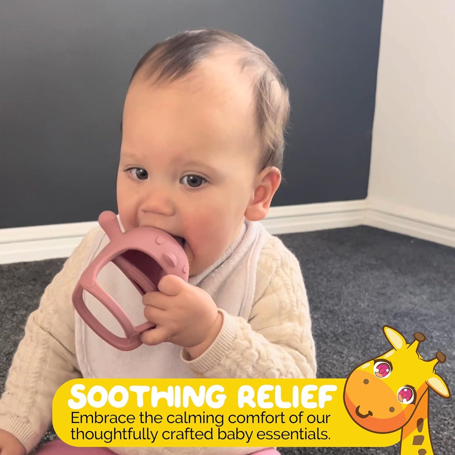 Mordedor Chupete Rosa Muqee Peeko para Bebés 3 meses