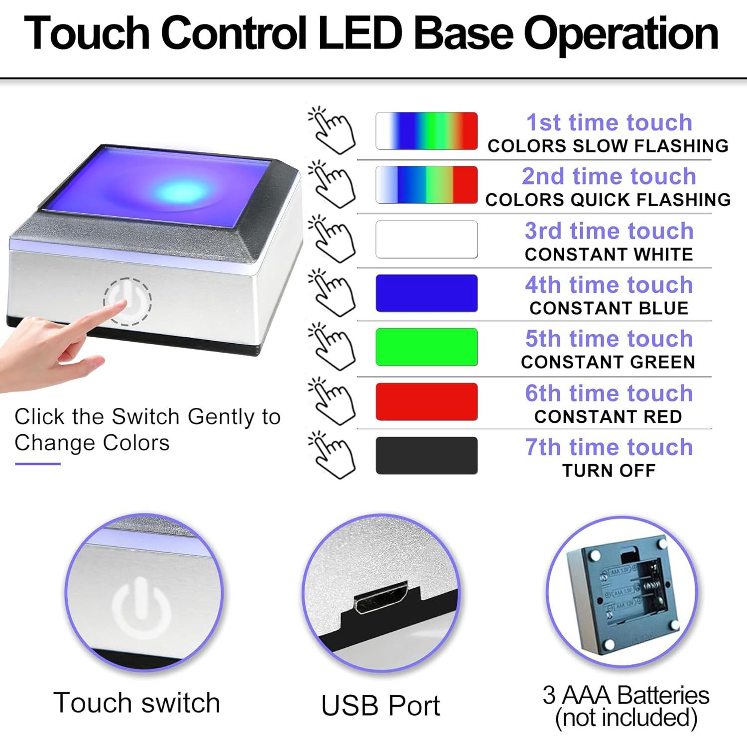Bola de Cristal 3D Sistema Solar QIANCHANG 8 cm Luz Nocturna