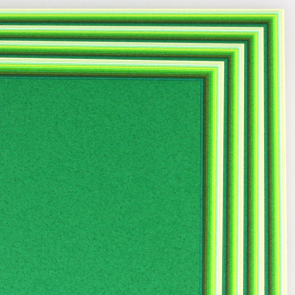Papel Origami Tant 12 Tonos Verde 15.24 cm 48 Hojas
