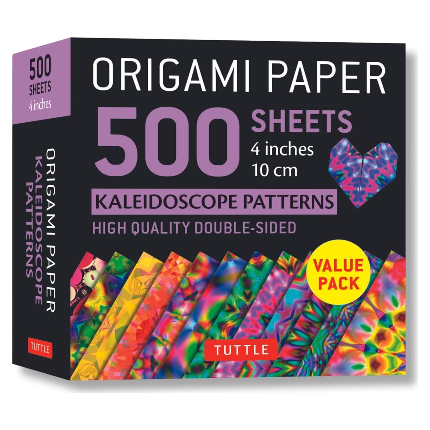 Origami Paper 500 sheets Kaleidoscope Patterns 4" (10 cm): Tuttle Origami Paper: Double-Sided Origami Sheets Printed with 12 Different Colorful Patterns