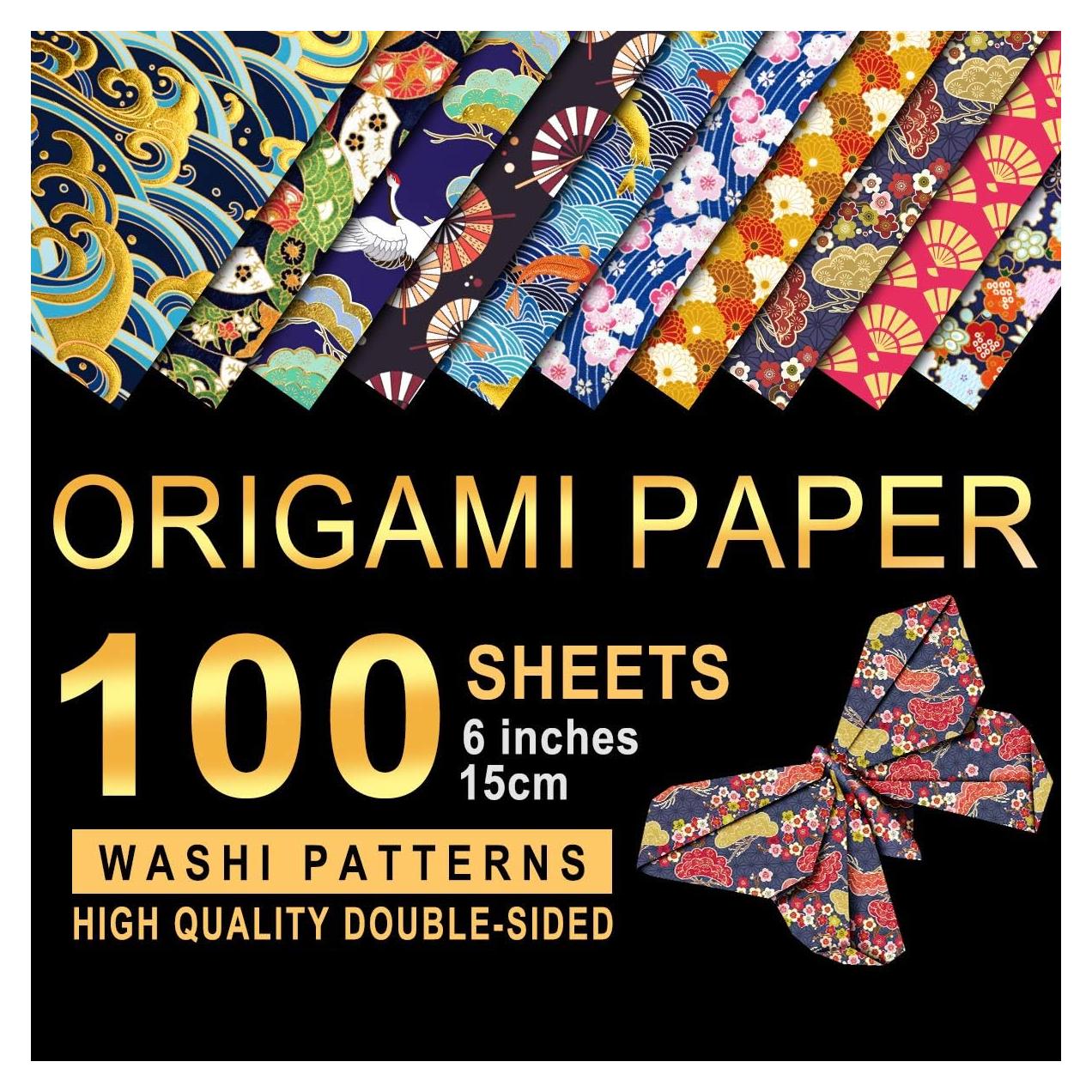 Papel de Origami Washi Japonés PaperKiddo 100 Hojas 15x15 cm