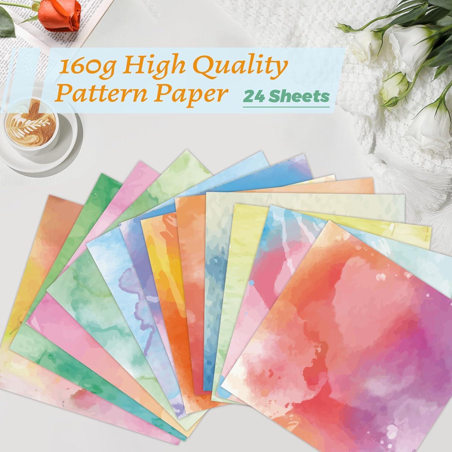 Konsait Papel de Acuarela 30x30 cm - 24 Hojas Doble Cara