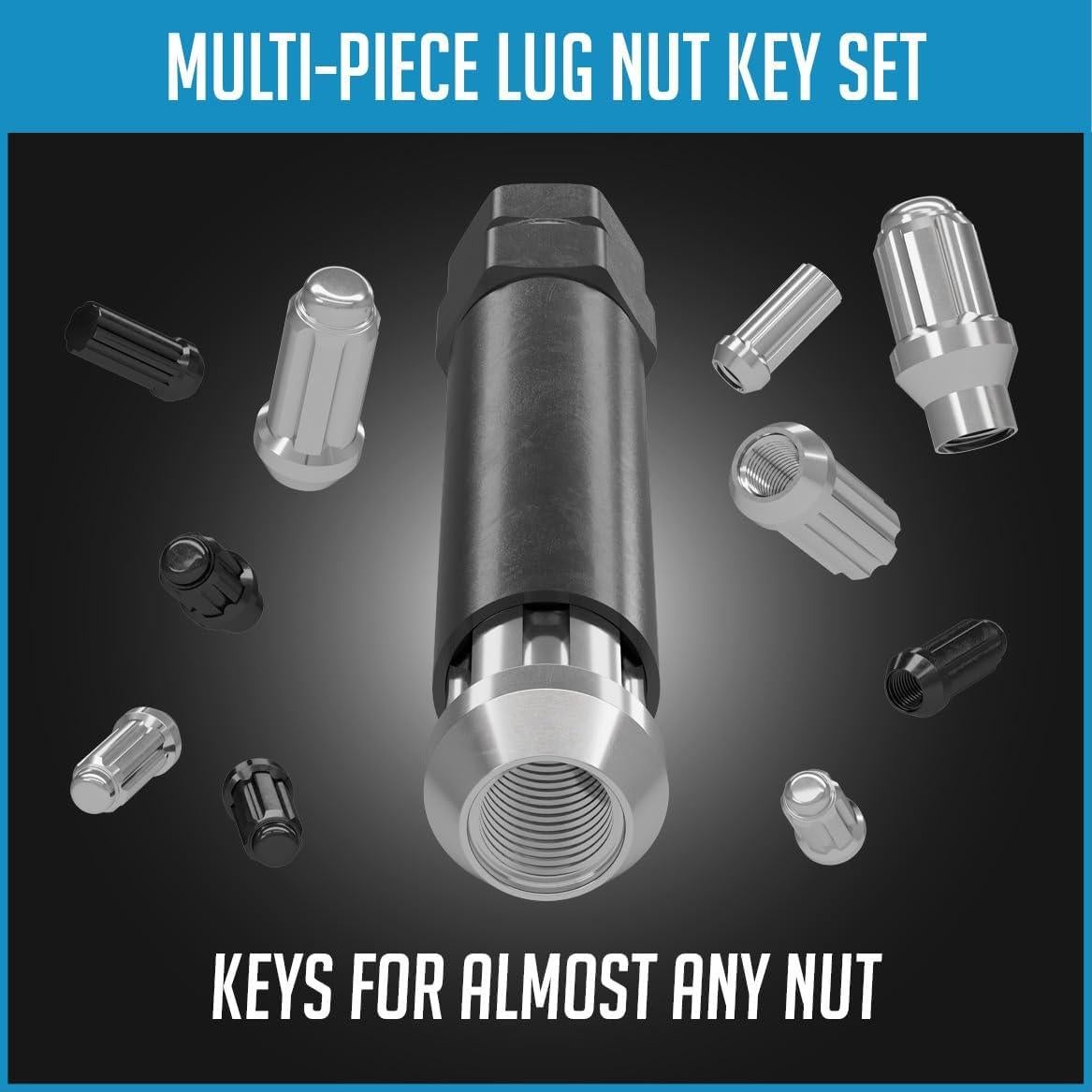 Juego de Llaves Maestras de Tuercas de Seguridad 16 Pzas