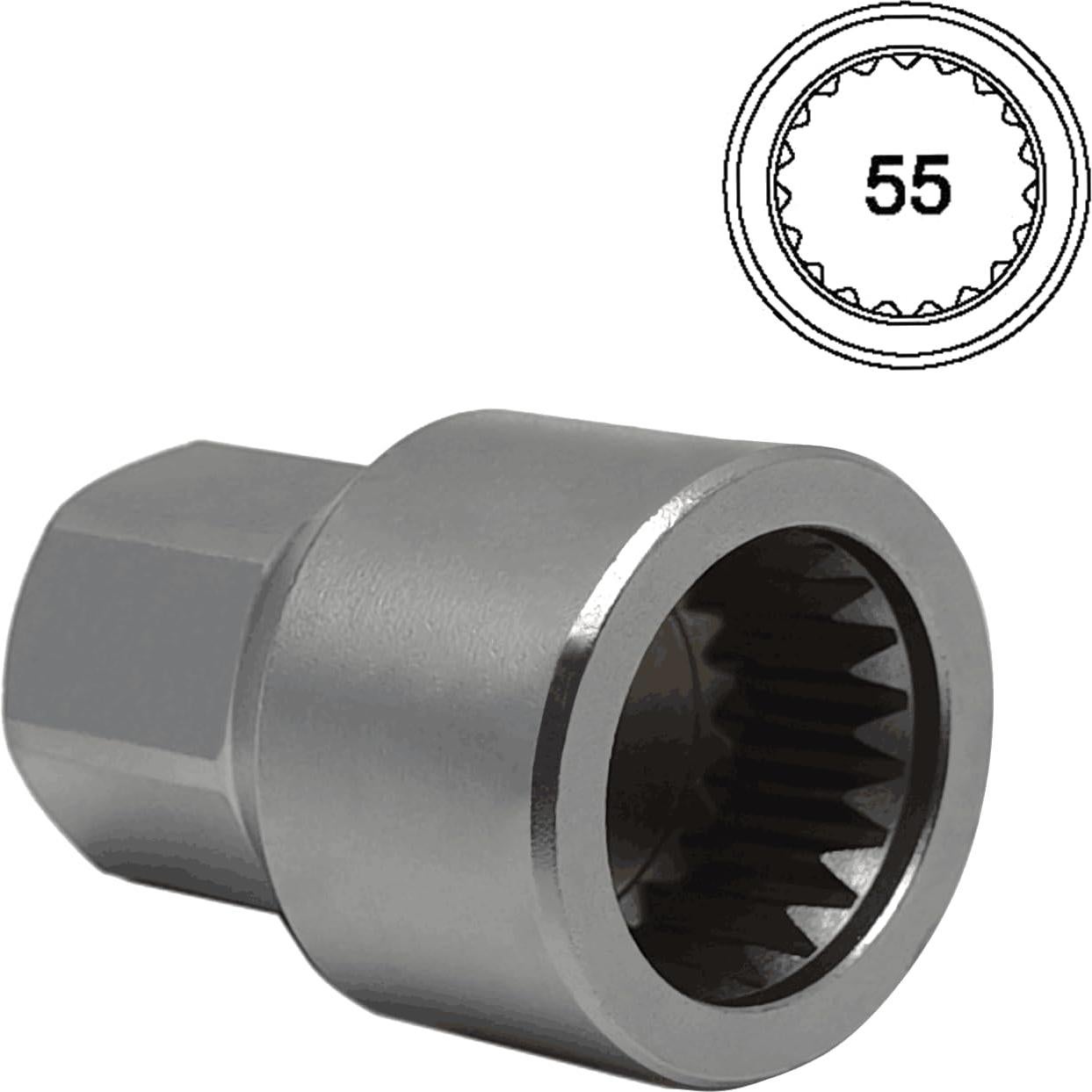 Llave de Tuerca de Bloqueo de Rueda JEUCLEL ABC-55 4mm