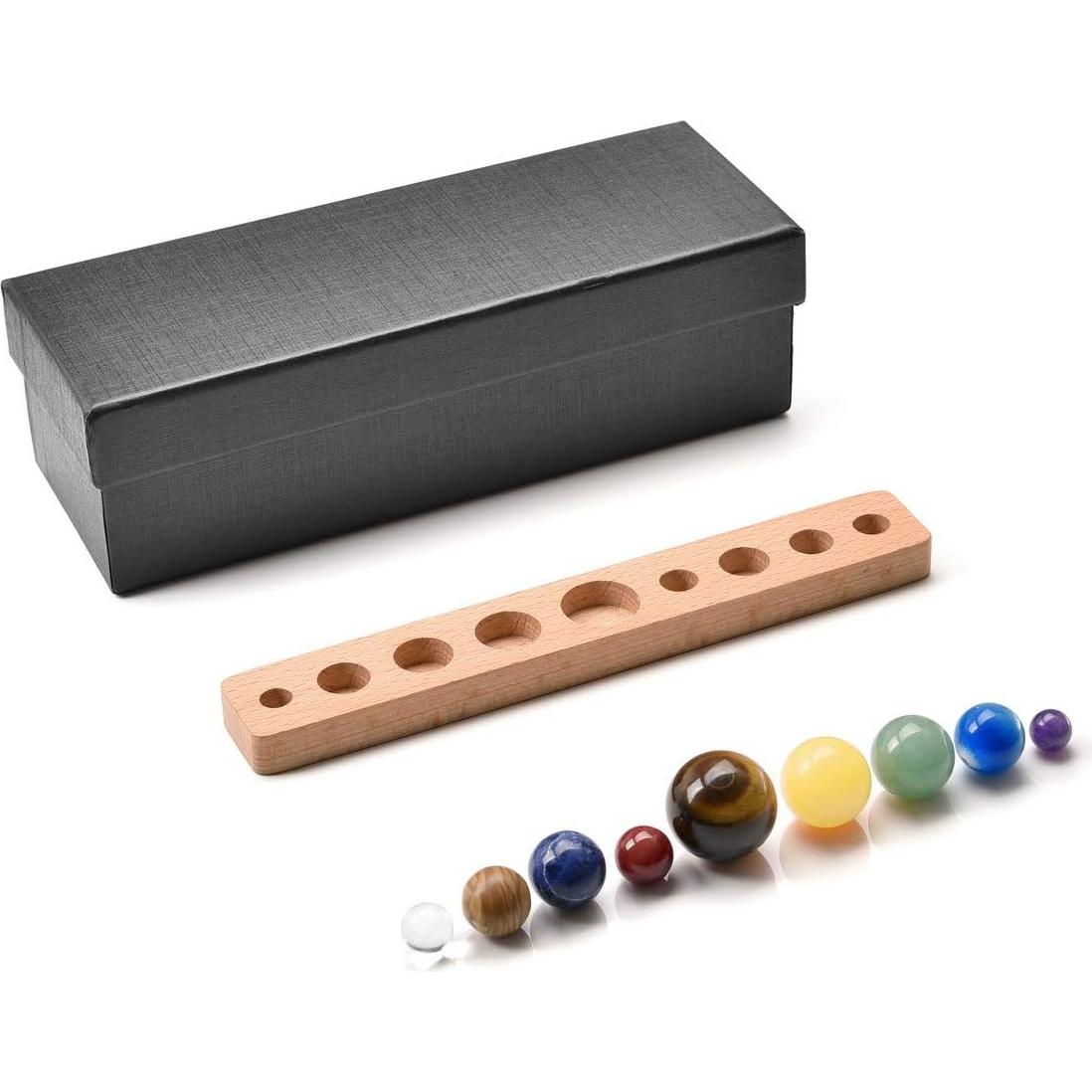 Conjunto de Bolas de Cristales Reiki Top Plaza Sistema Solar Mini