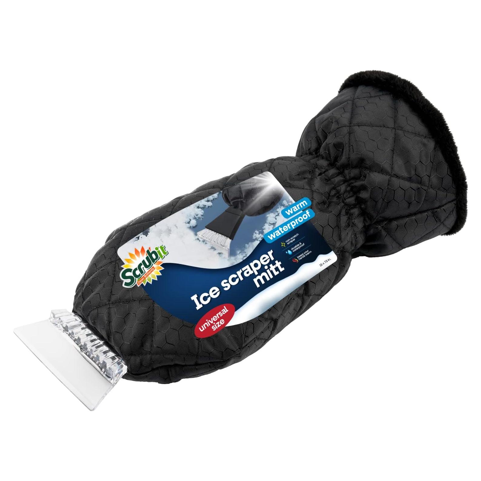 Raspador de Hielo ScrubIt con Guante Impermeable Negro