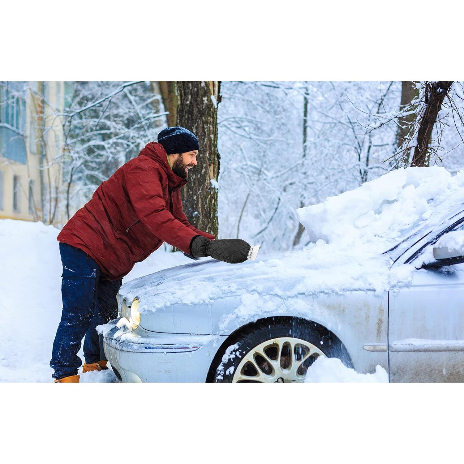 Raspador de Hielo ScrubIt con Guante Impermeable Negro