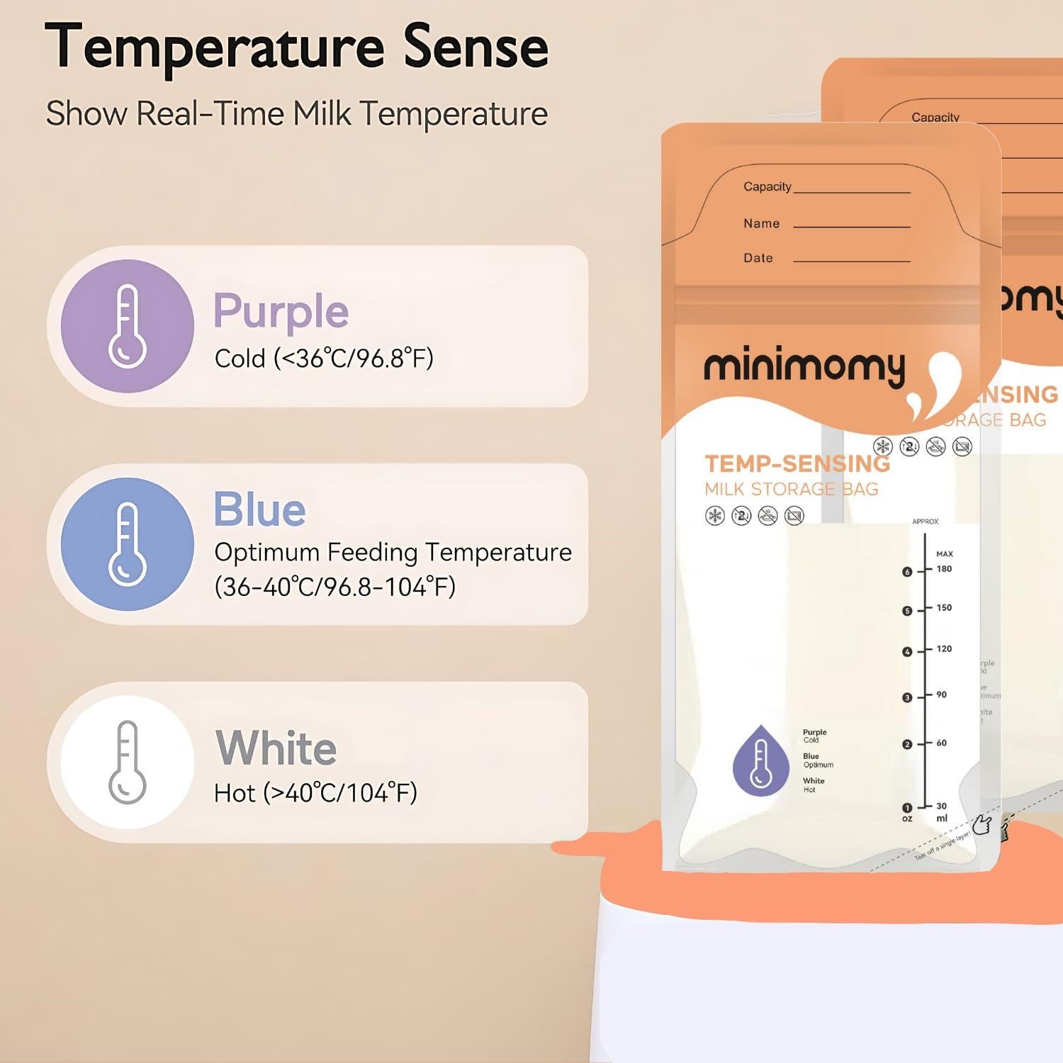 Bolsas de Almacenamiento de Leche Materna Minimomy 50 Piezas 170g