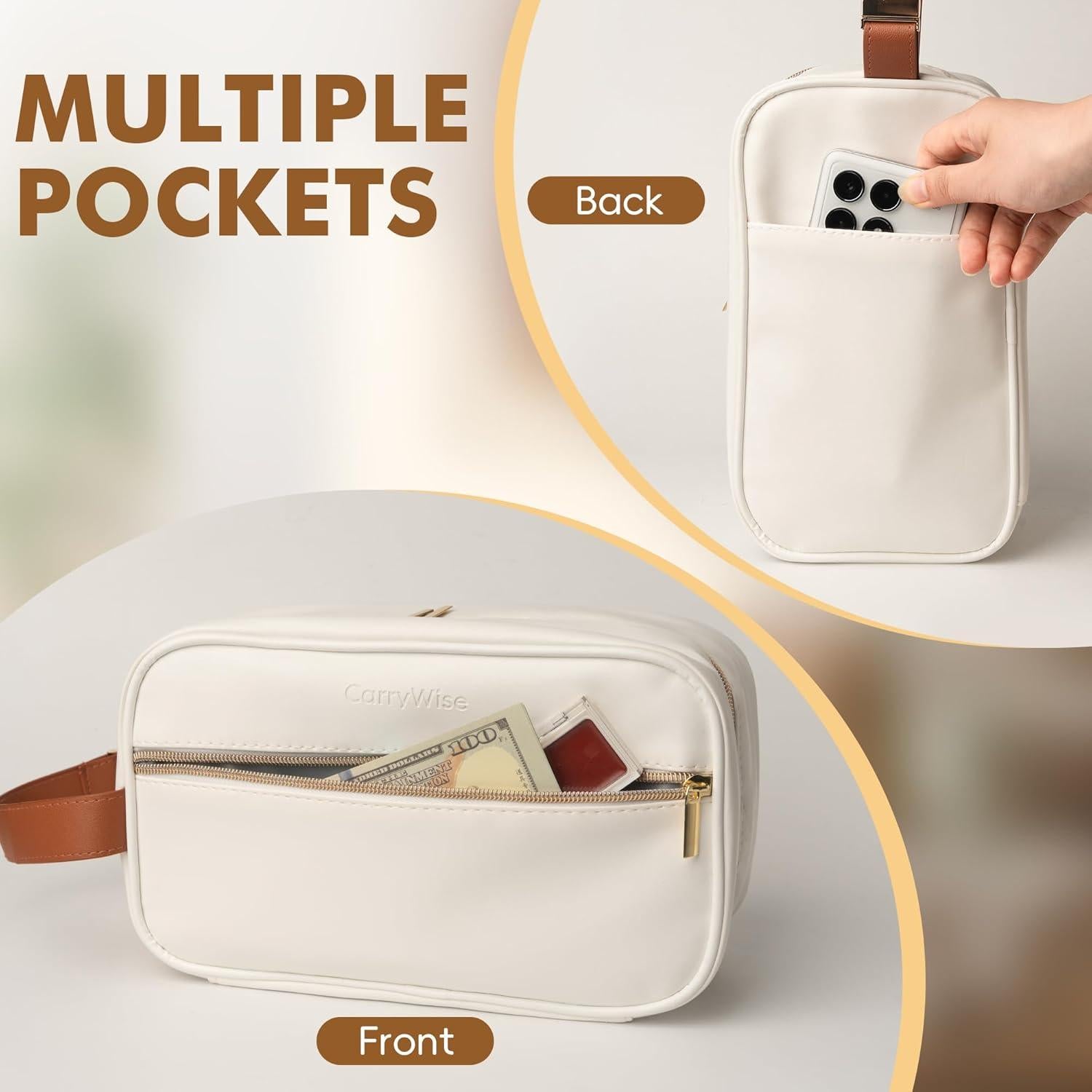 Bolsa de Viaje para Leche Materna CarryWise Blanca 26x12x15cm