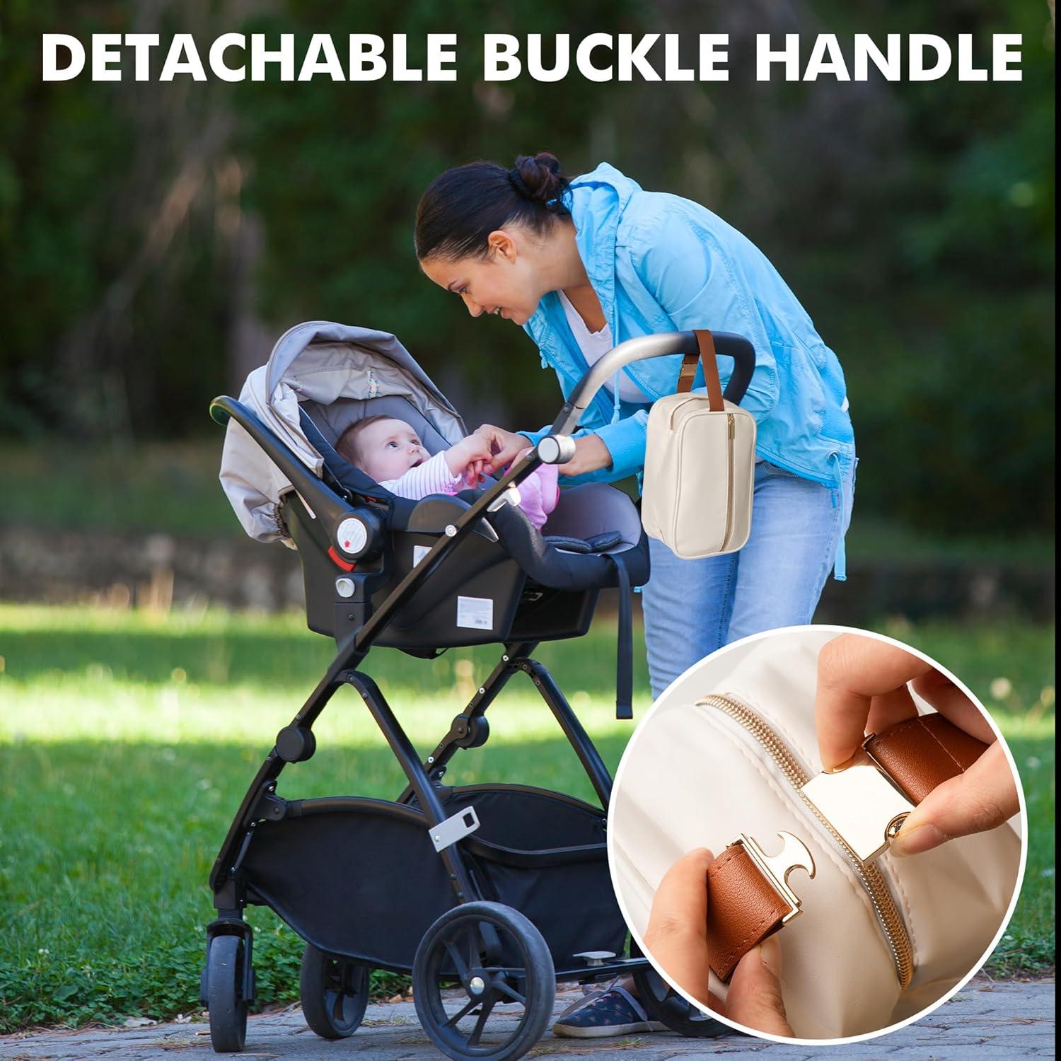 Bolsa de Viaje para Leche Materna CarryWise Blanca 26x12x15cm