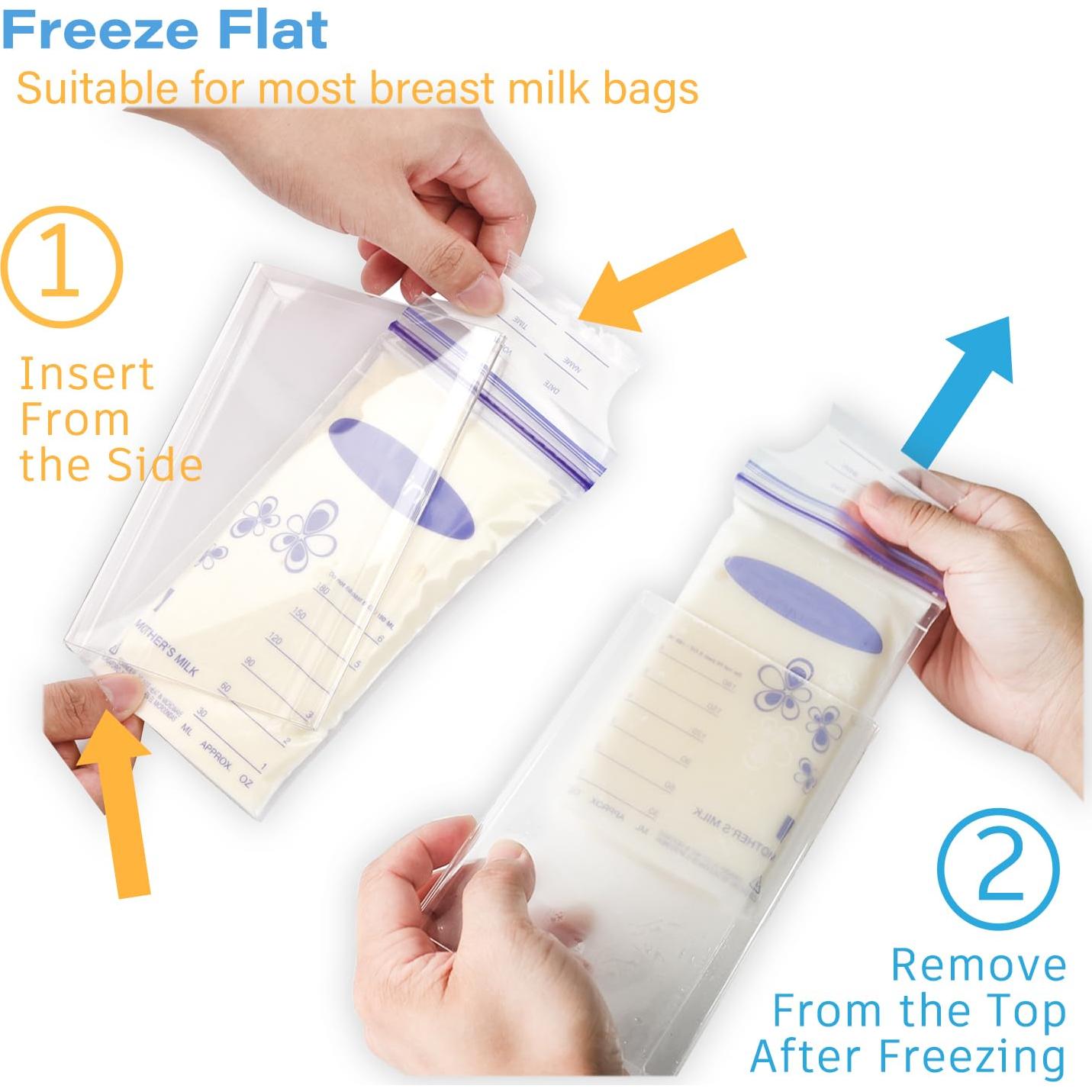 Paquete de 6 bolsas de almacenamiento de leche materna 170ml