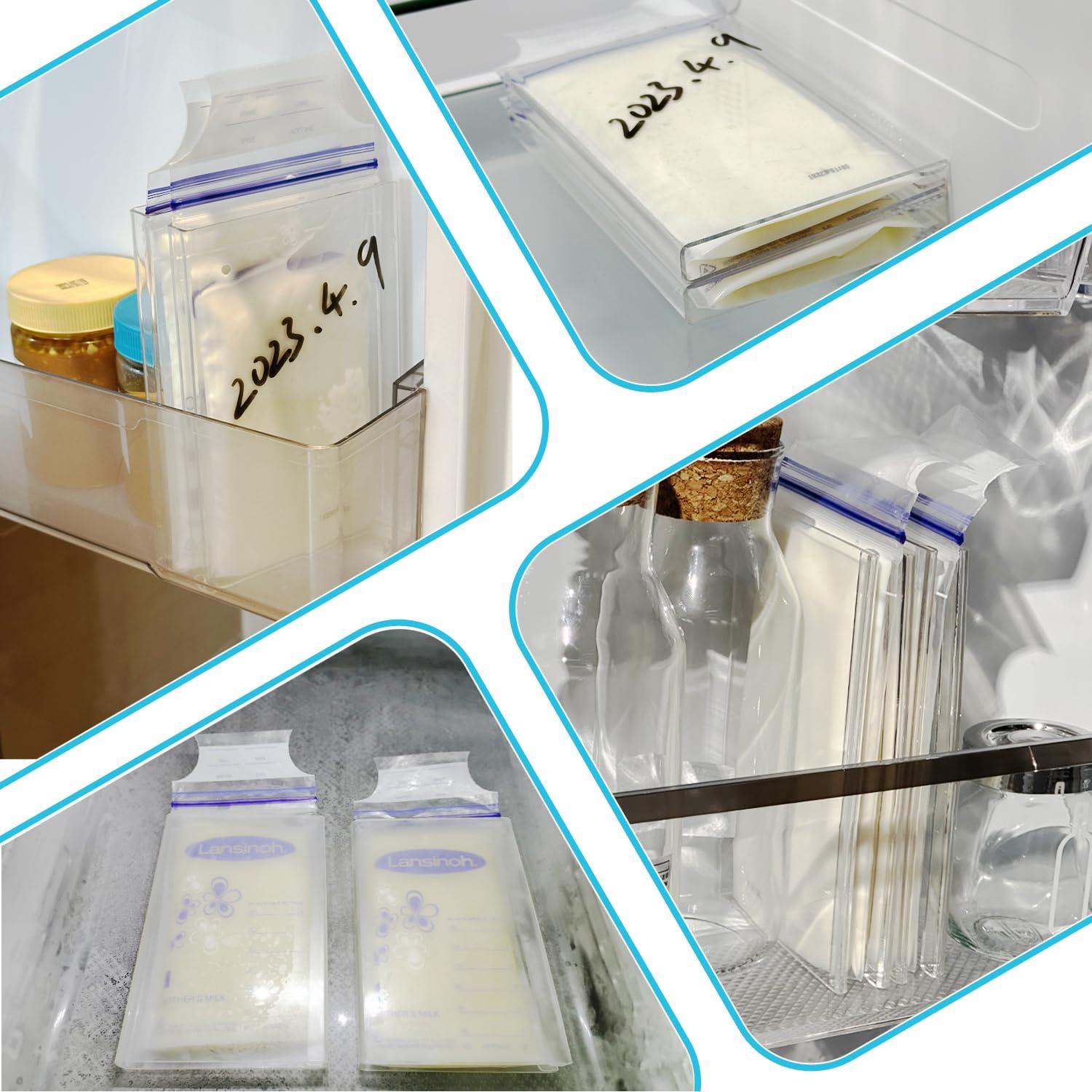 Paquete de 6 bolsas de almacenamiento de leche materna 170ml